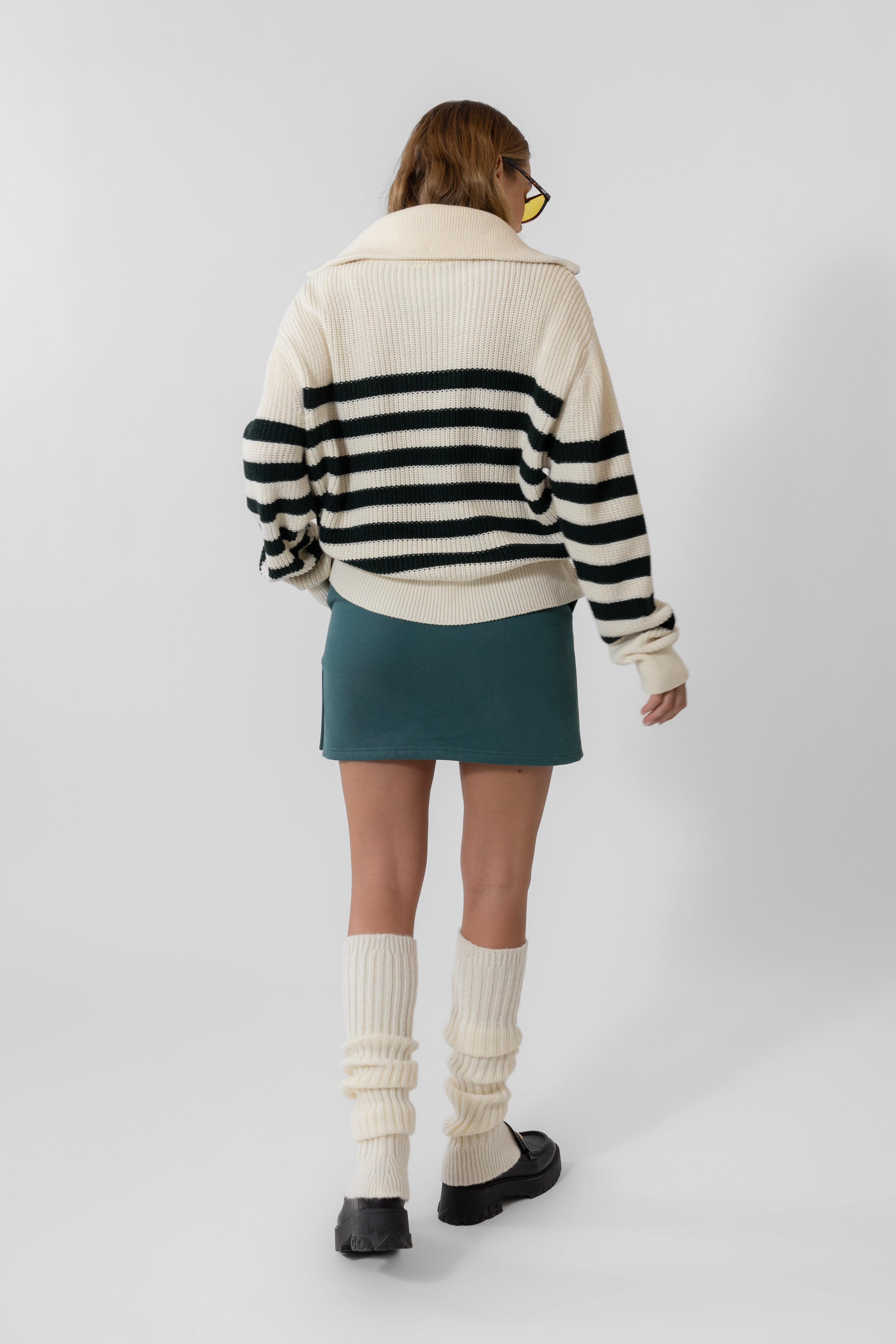 Heather Polo Jumper Creme