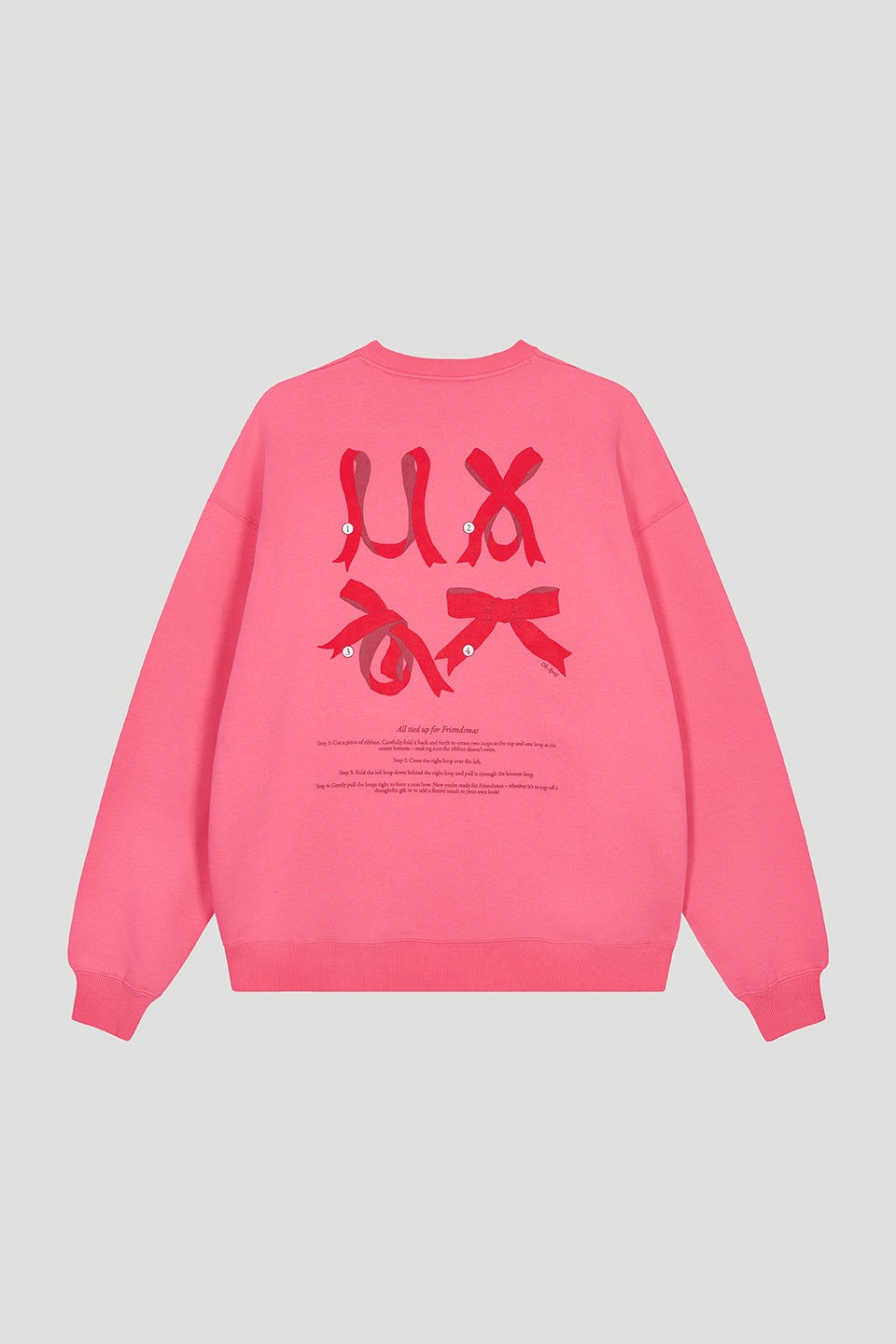 OV Sweater Ribbon Guide Dark Rose