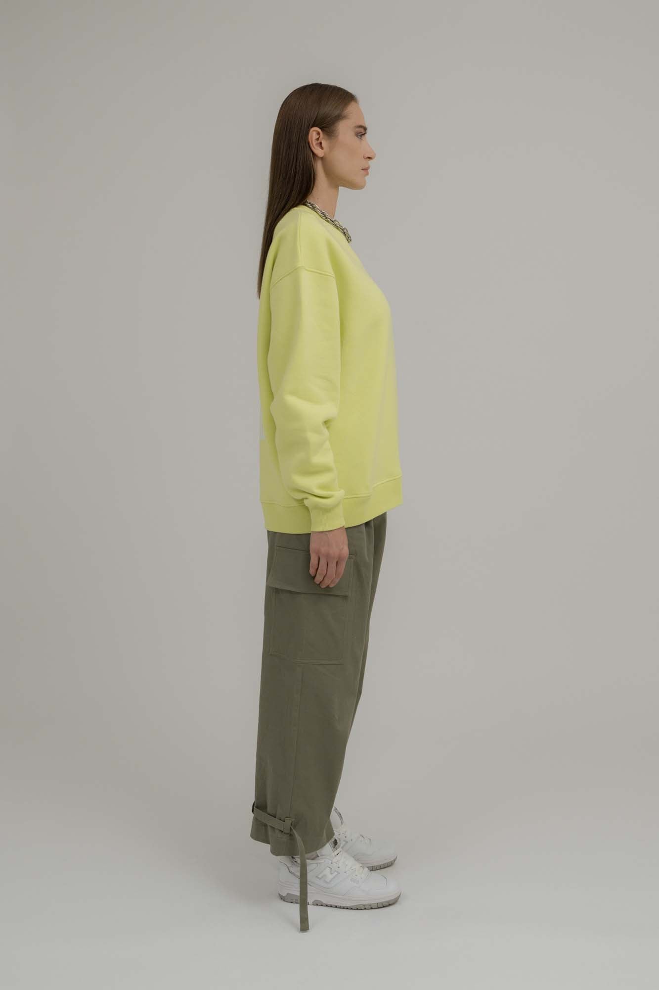 Oversized Sweater Lime Good Karma Club