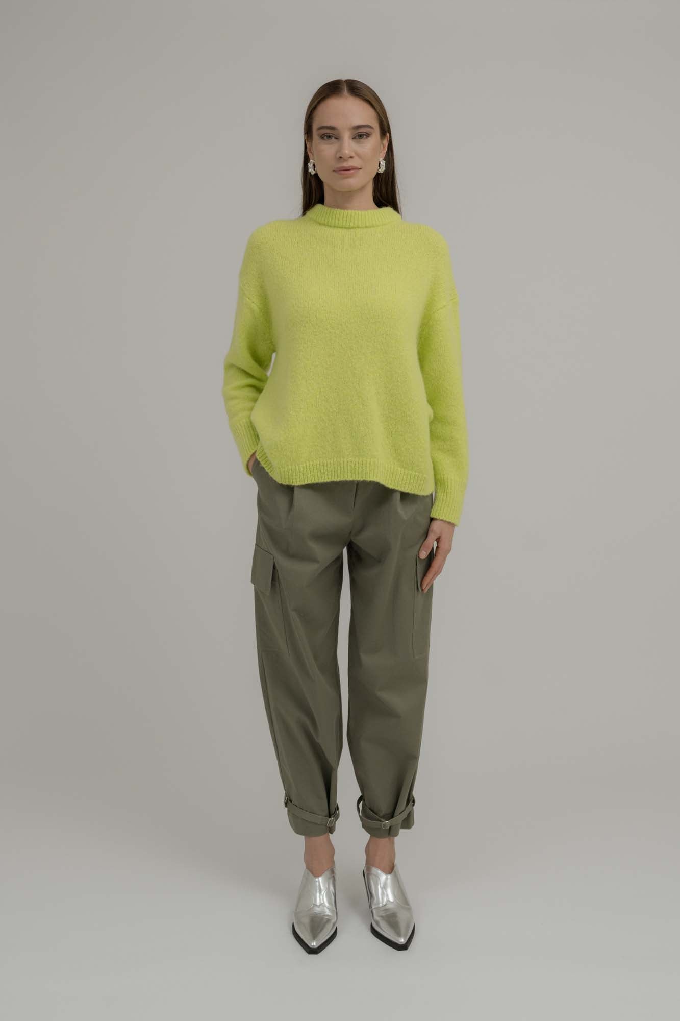 Ola Fluffy Jumper Lime