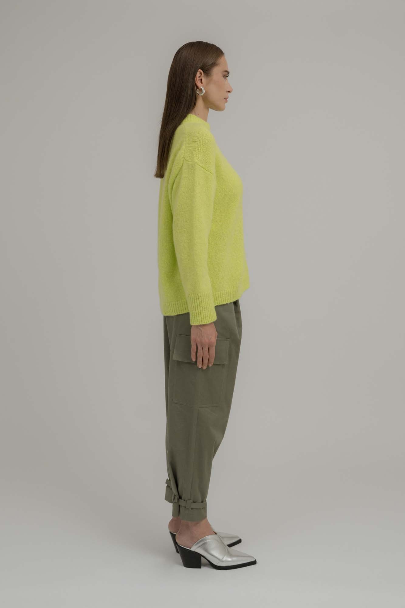 Ola Fluffy Jumper Lime