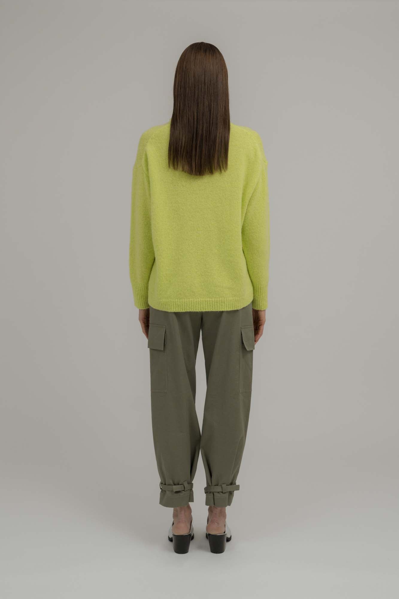 Ola Fluffy Jumper Lime