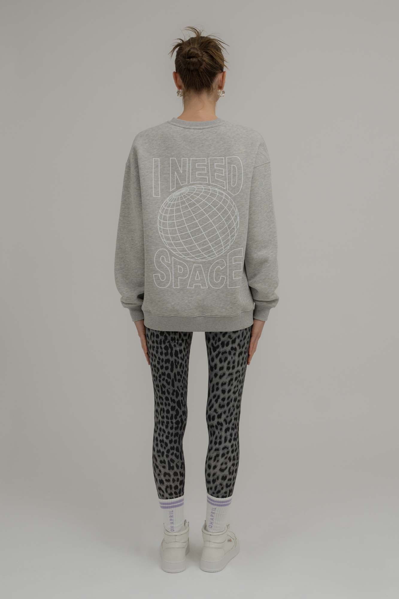 Oversized Sweater Grey Melange Space