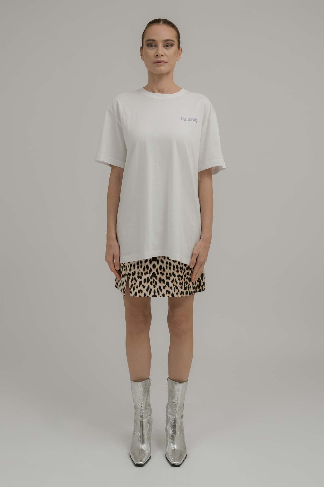 Boyfriend T-Shirt Distance Call White