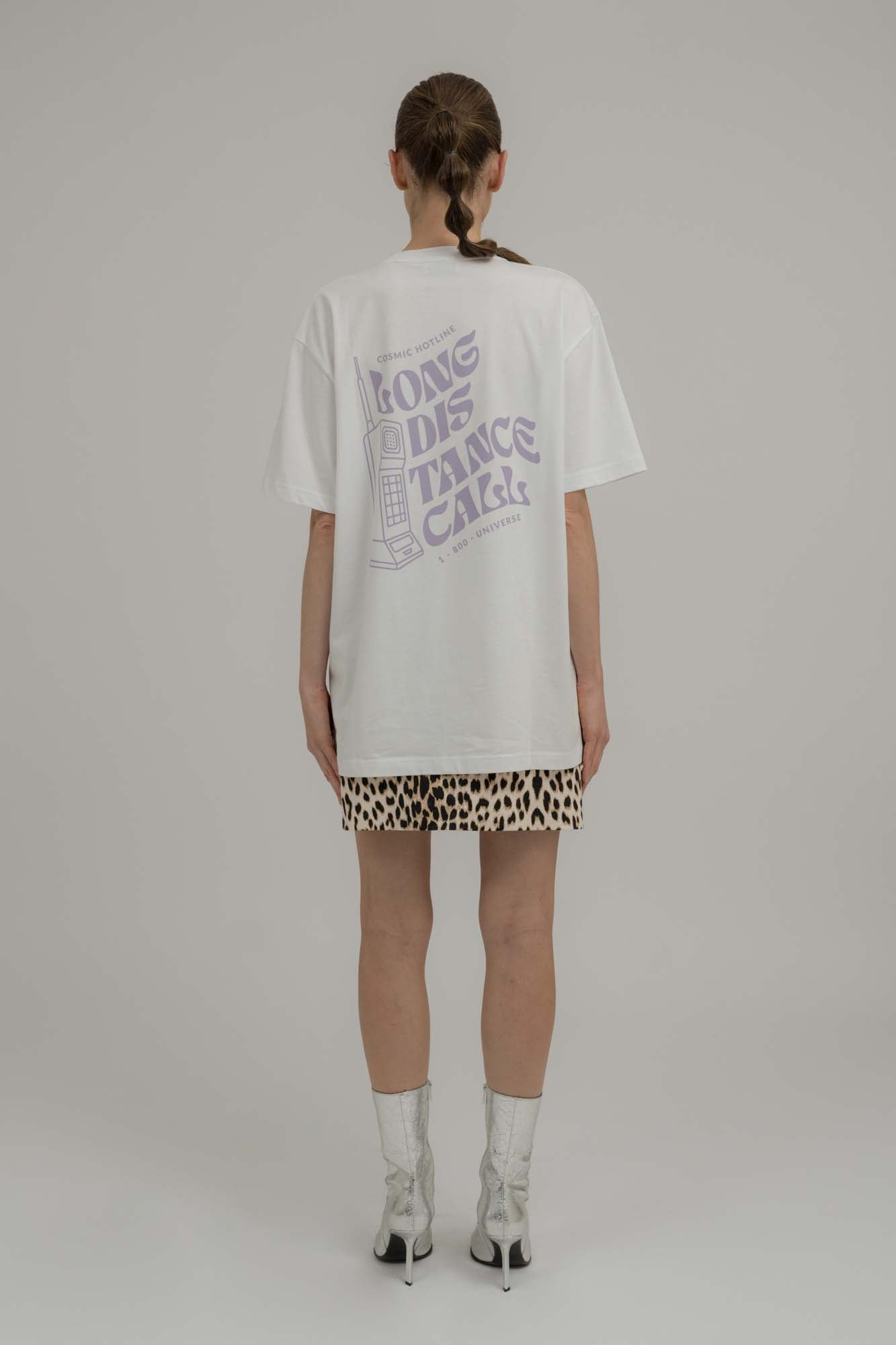 Boyfriend T-Shirt White Distance Call