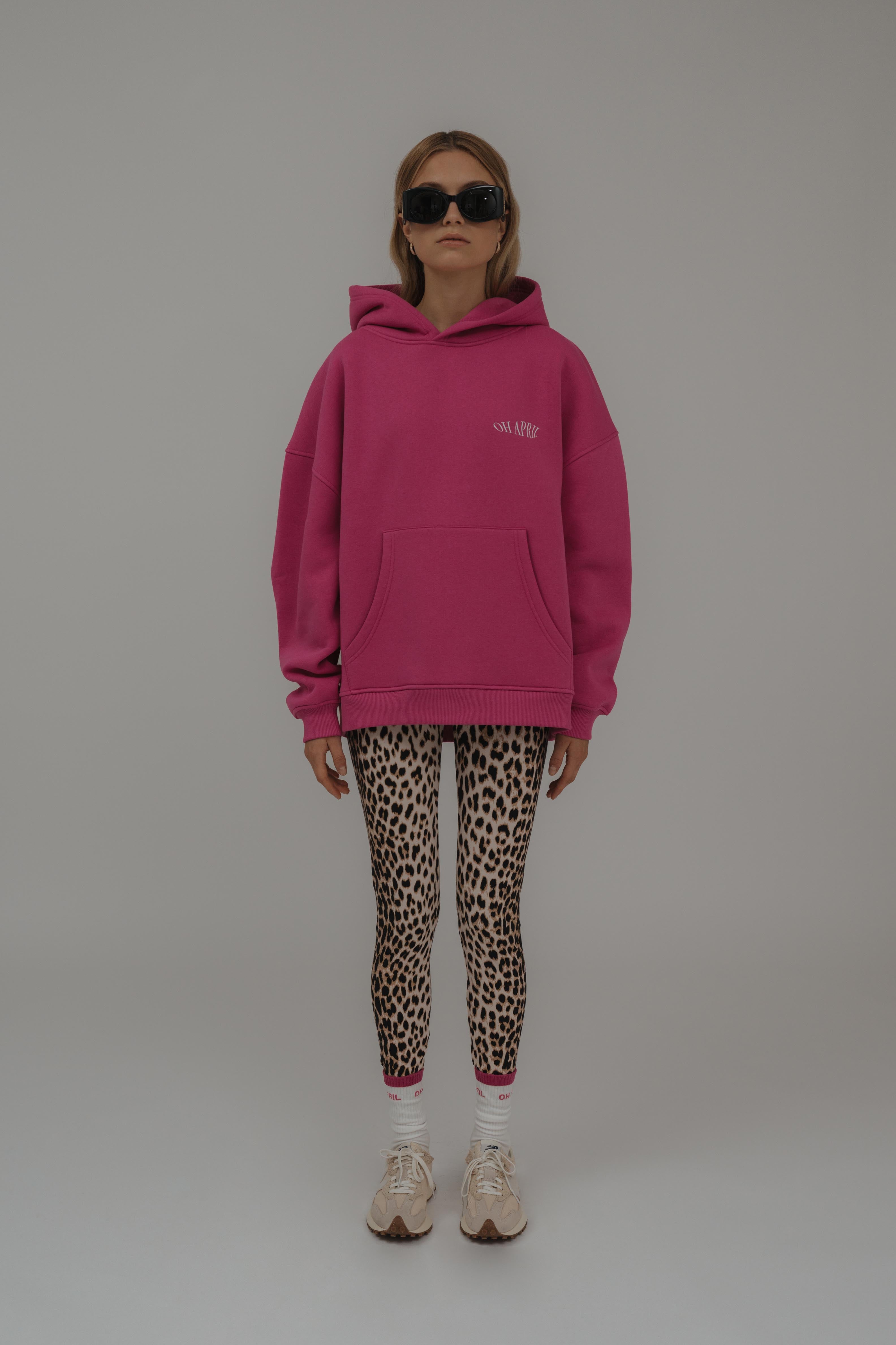 Steffi Socks OH APRIL White/Dark Pink