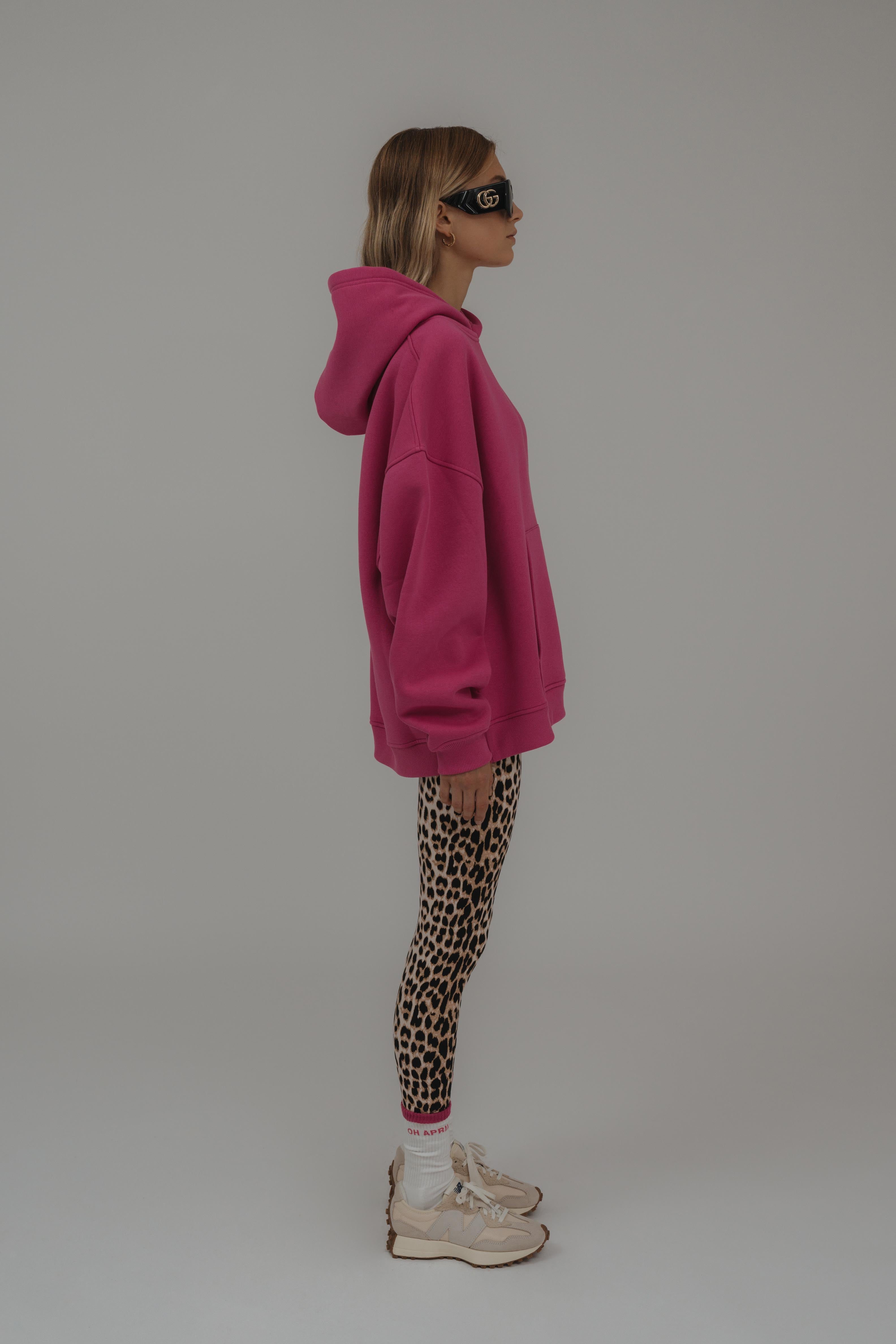 Steffi Socks OH APRIL White/Dark Pink