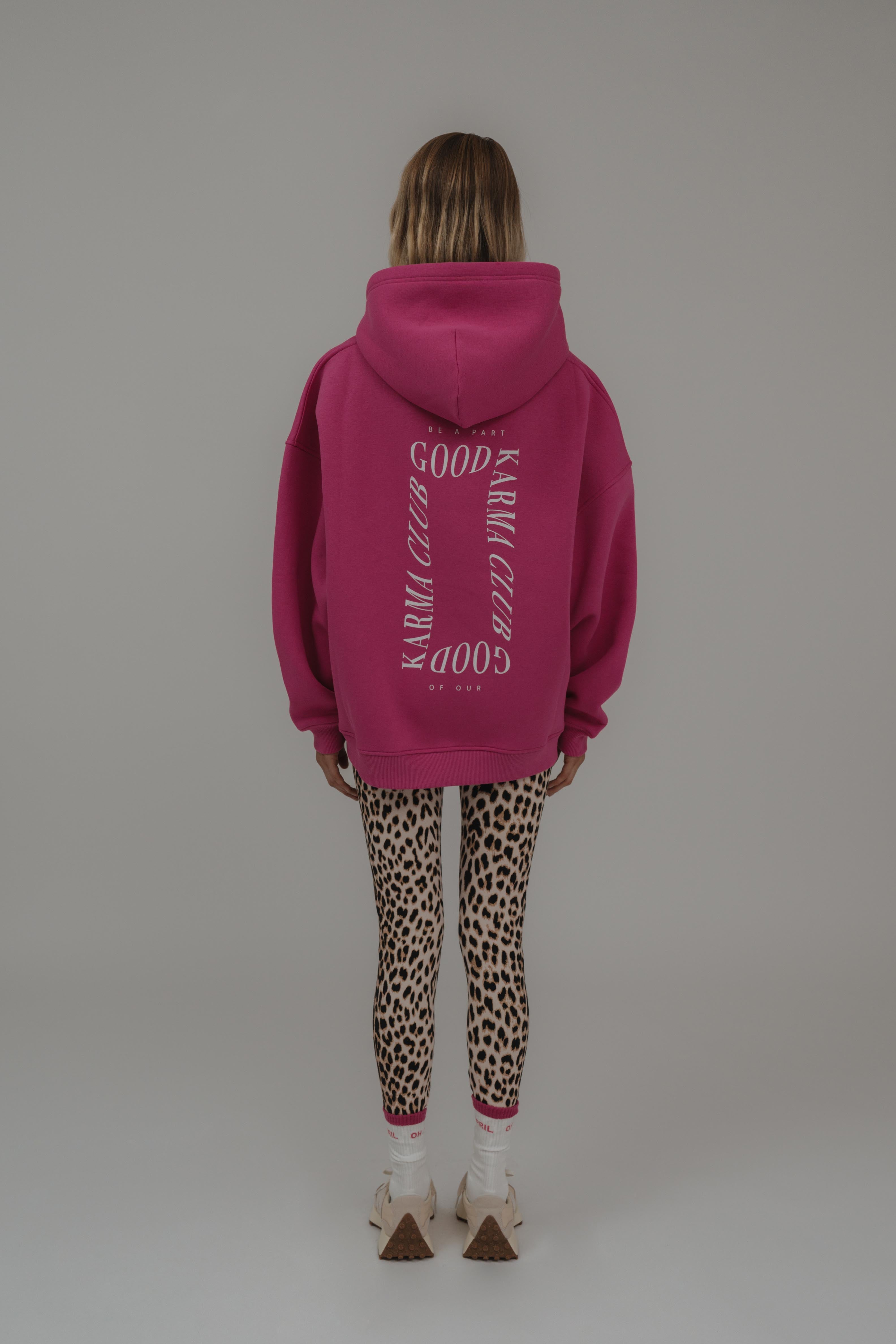 Steffi Socks OH APRIL White/Dark Pink