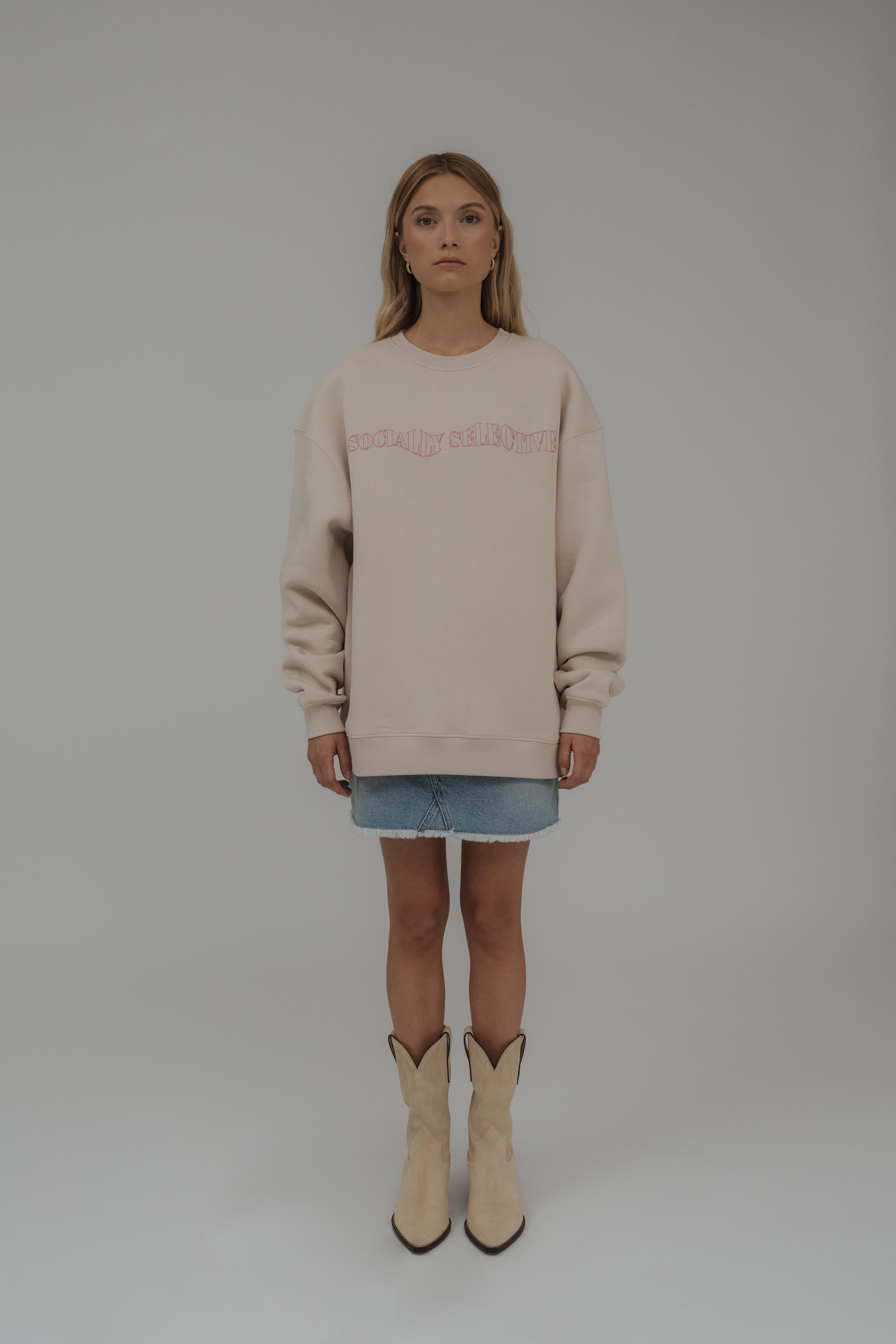 Oversized Sweater Cappuccino Socially Selective