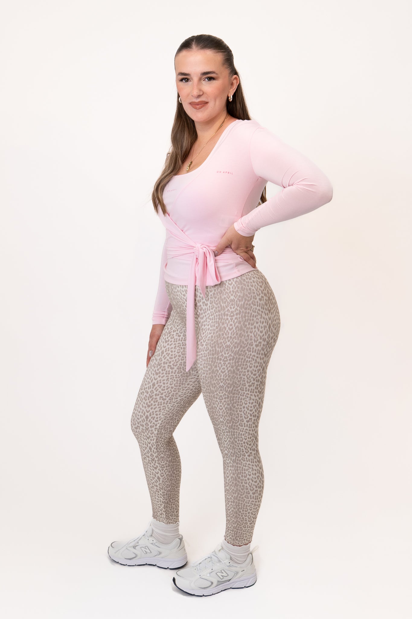 Rita Cropped Leggings Micro Leo Beige
