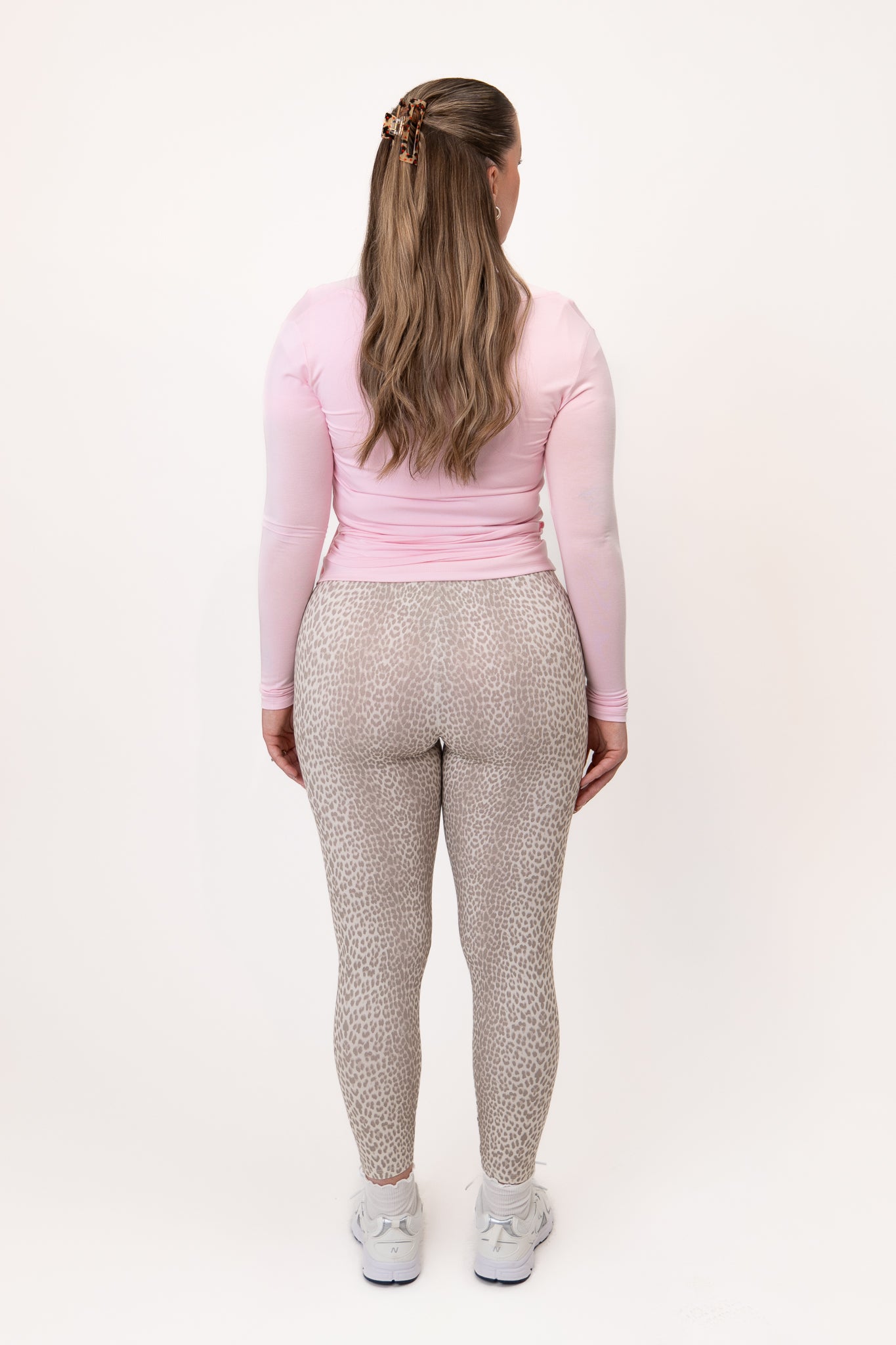 Rita Cropped Leggings Micro Leo Beige