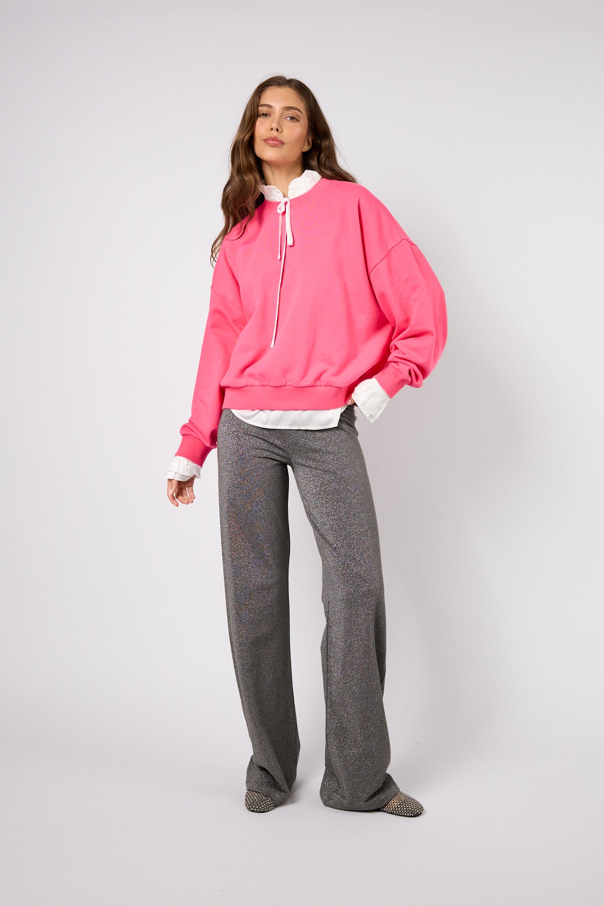 Regular Sweater Love Season Dark Rose