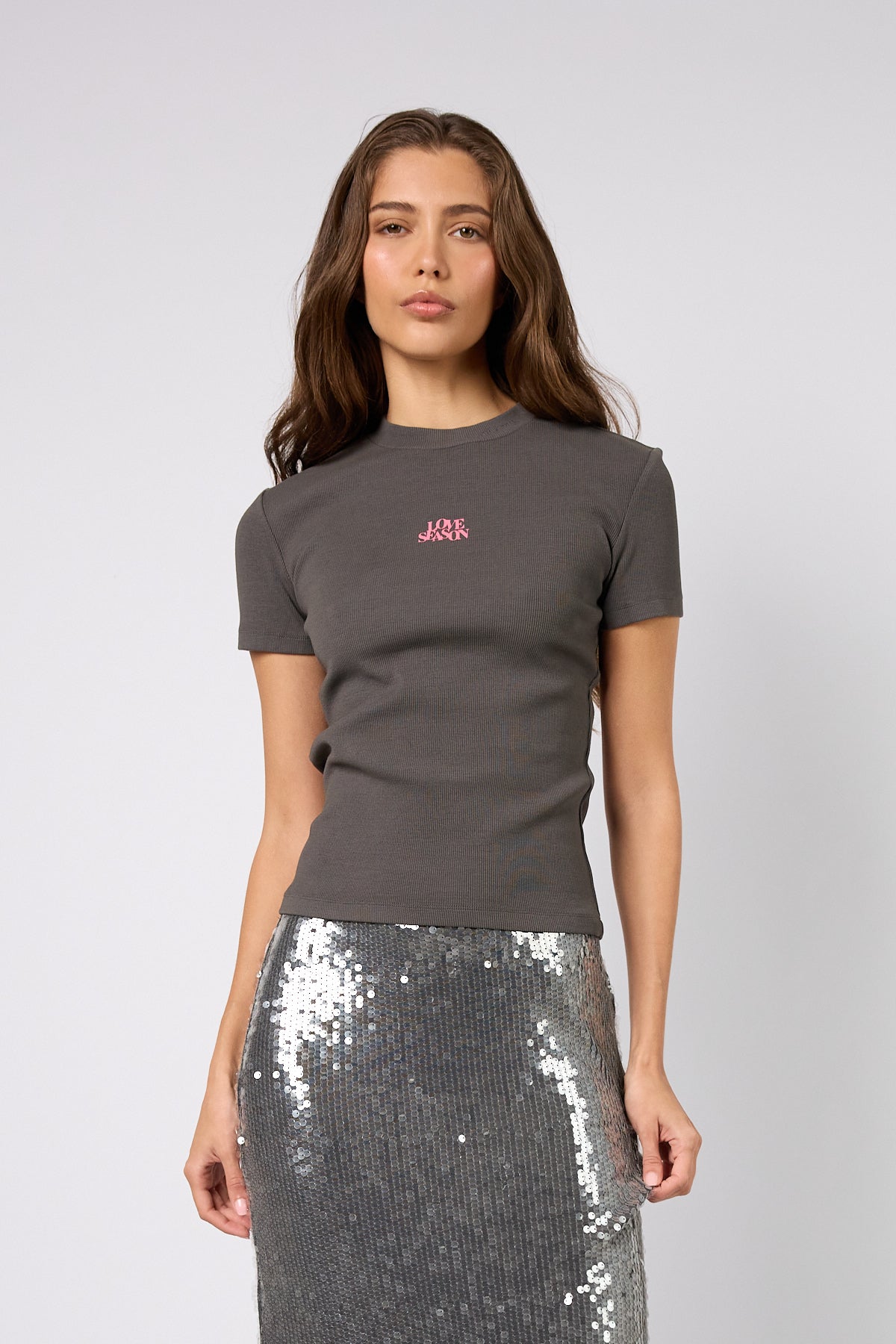 Regular T-Shirt Love Season Graphite