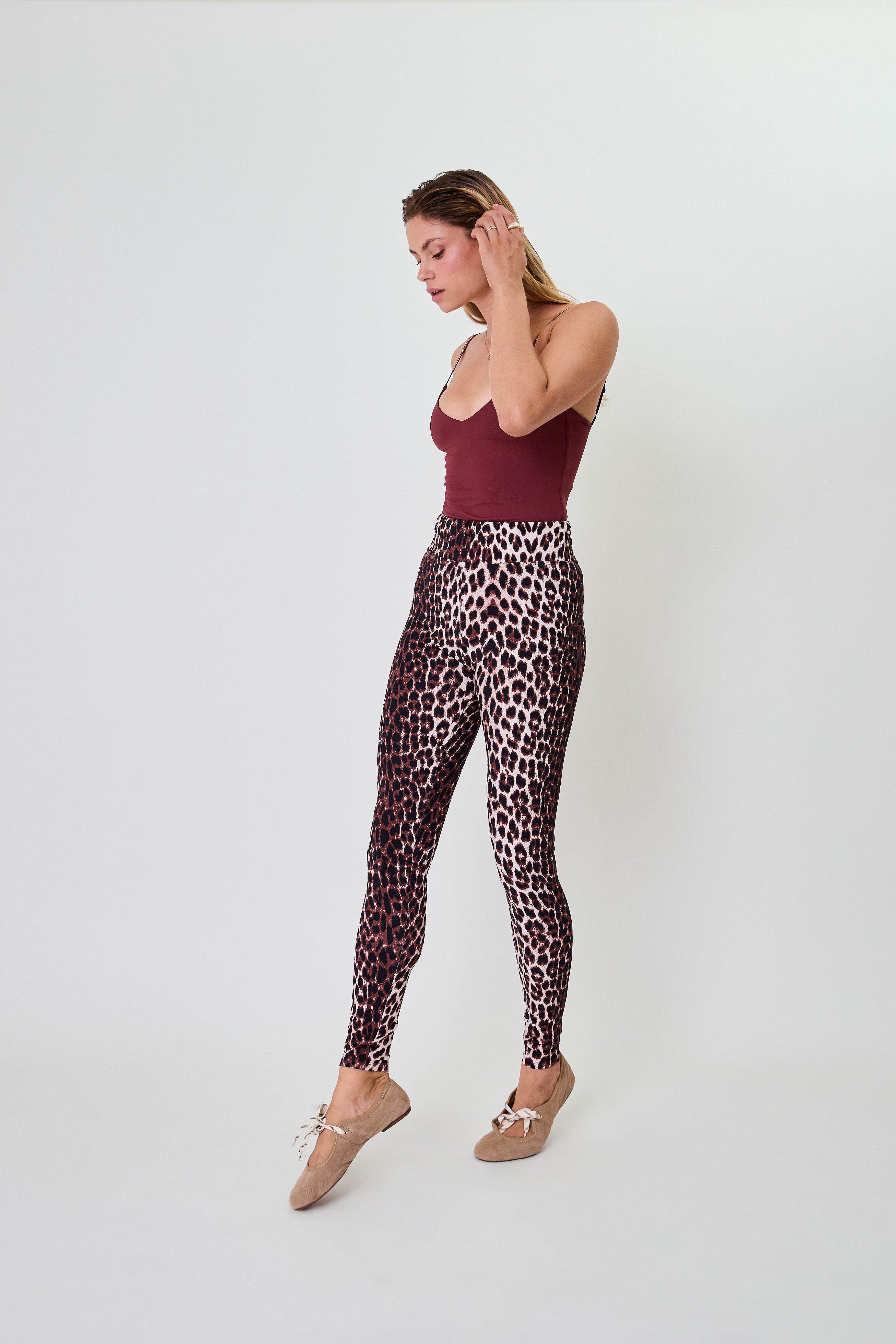 Rita Leggings Leo Cherrywood