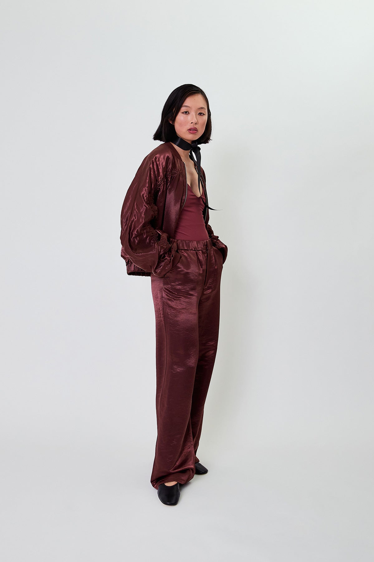 Rumi Zipper Jacket Cherrywood