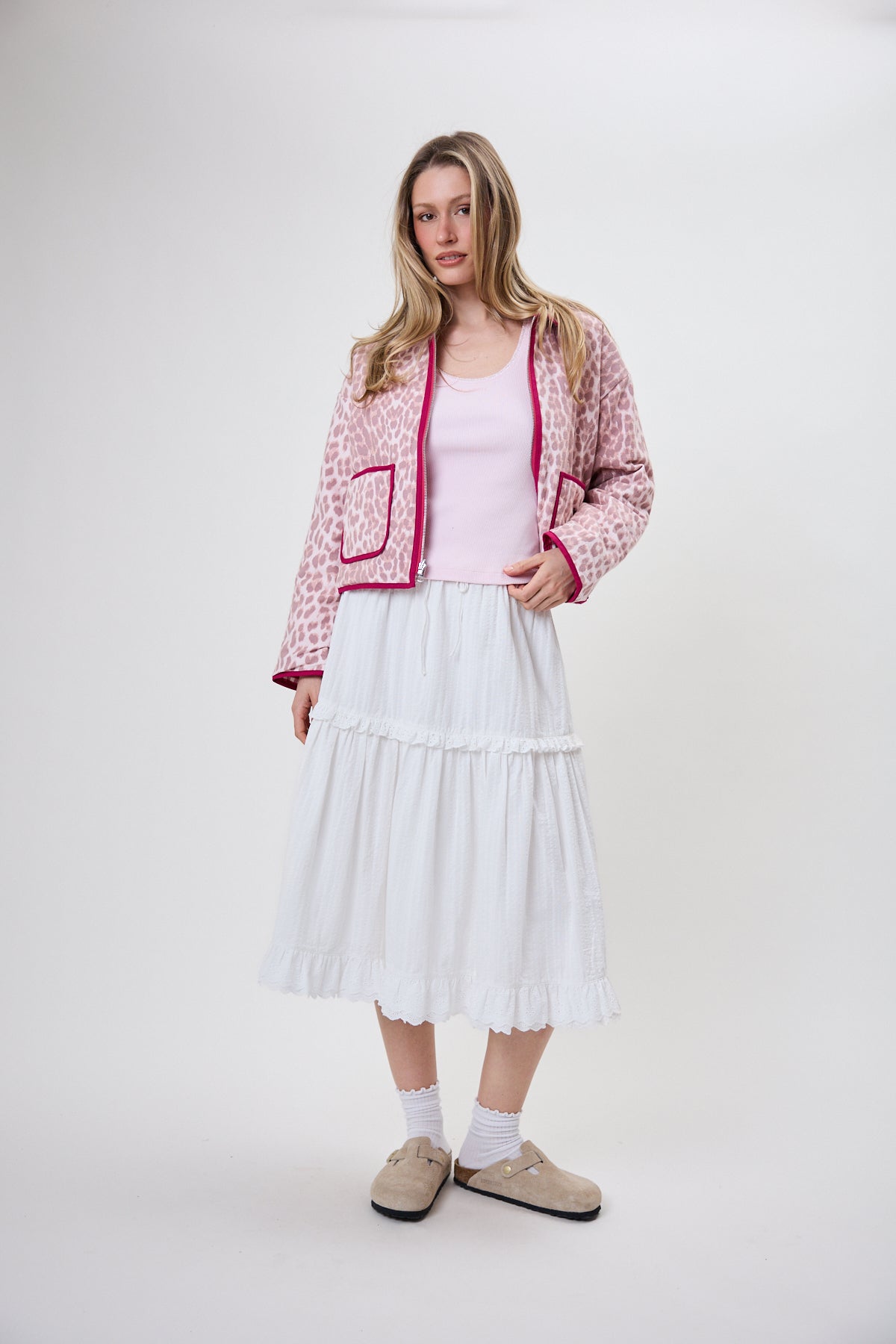 Sofie Light Padded Overshirt Leo Baby Rose/Berry Whip