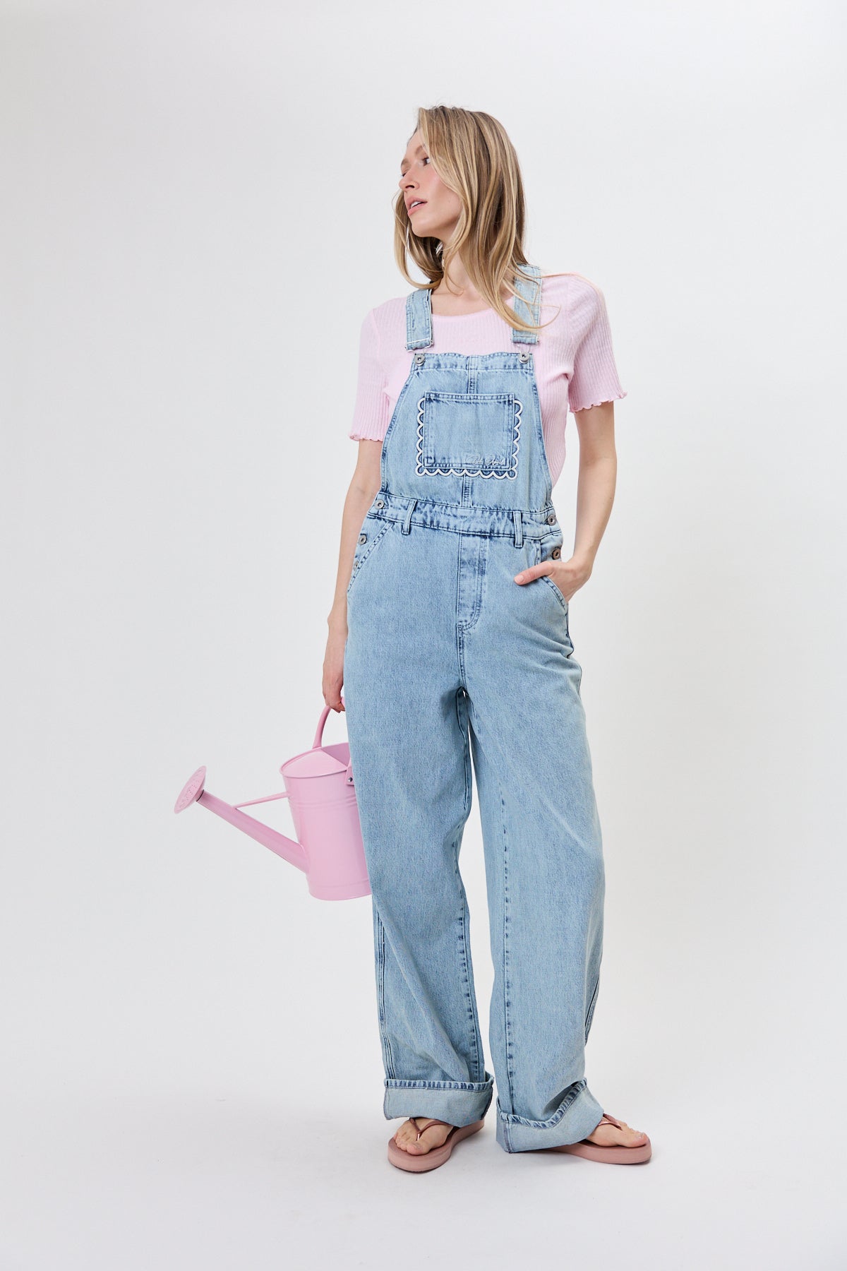 Solei Denim Overall Light Blue Wash