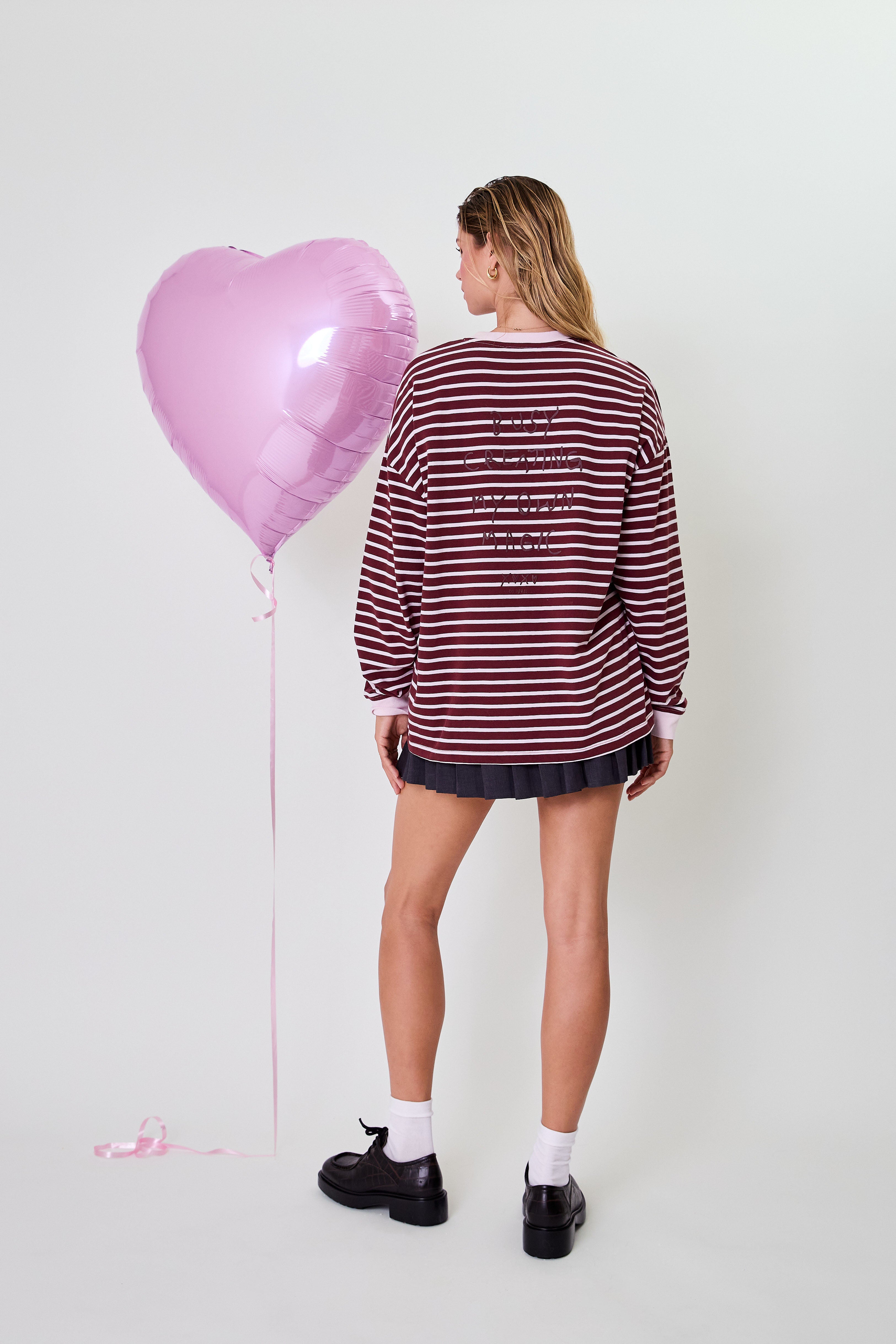 Venetia Striped Longsleeve Cherrywood