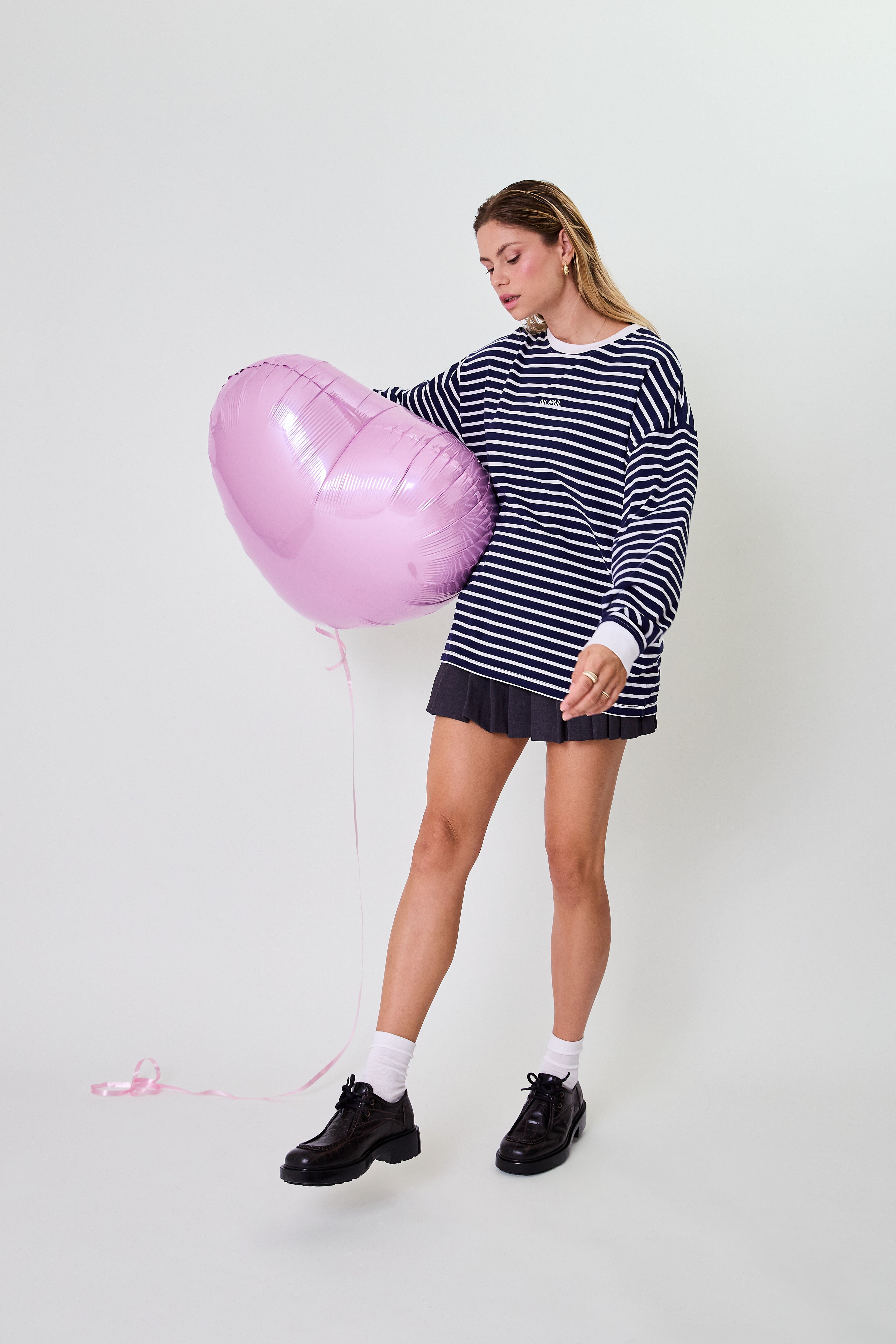 Venetia Striped Longsleeve Blackberry