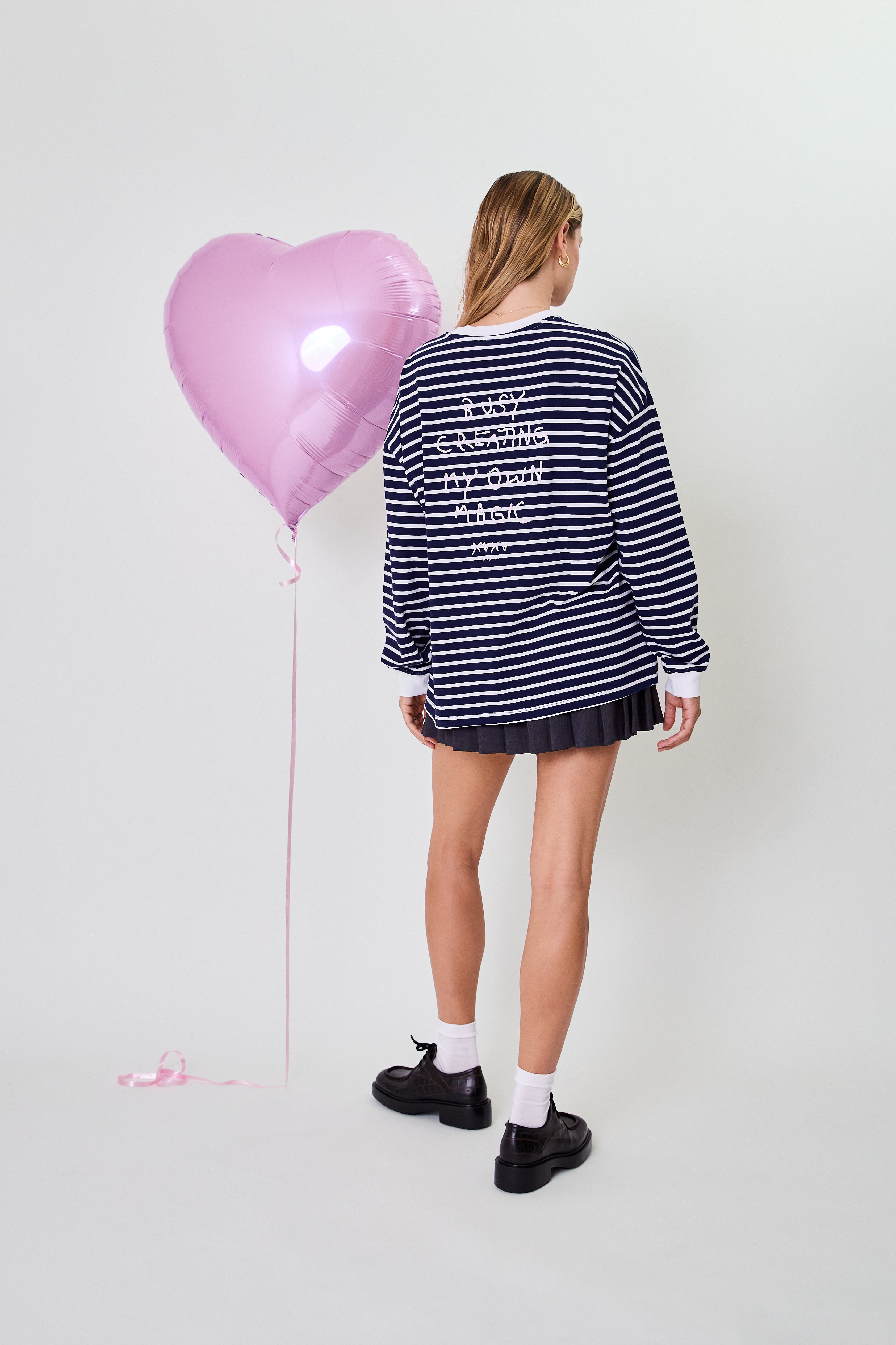 Venetia Striped Longsleeve Blackberry