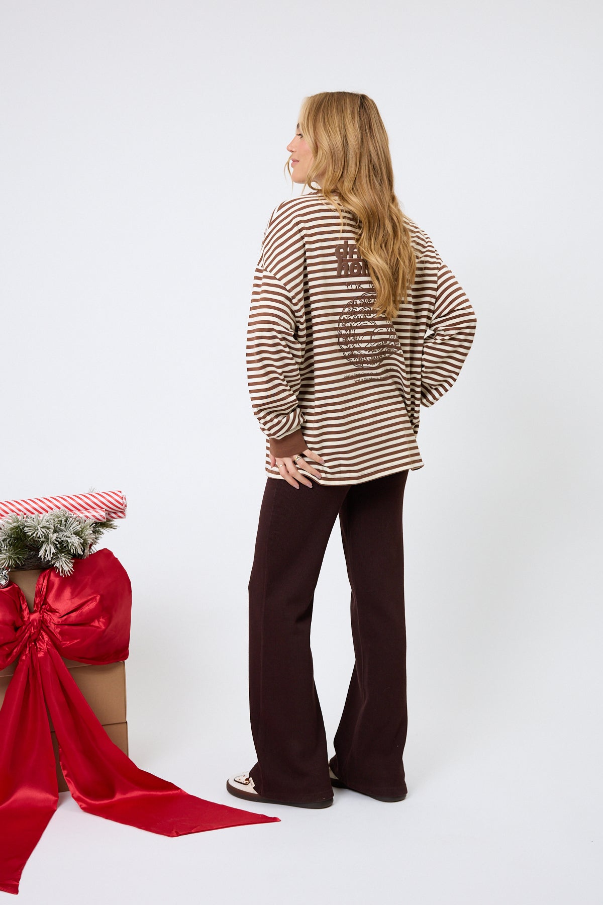 Venetia Striped Longsleeve Brown/Beige