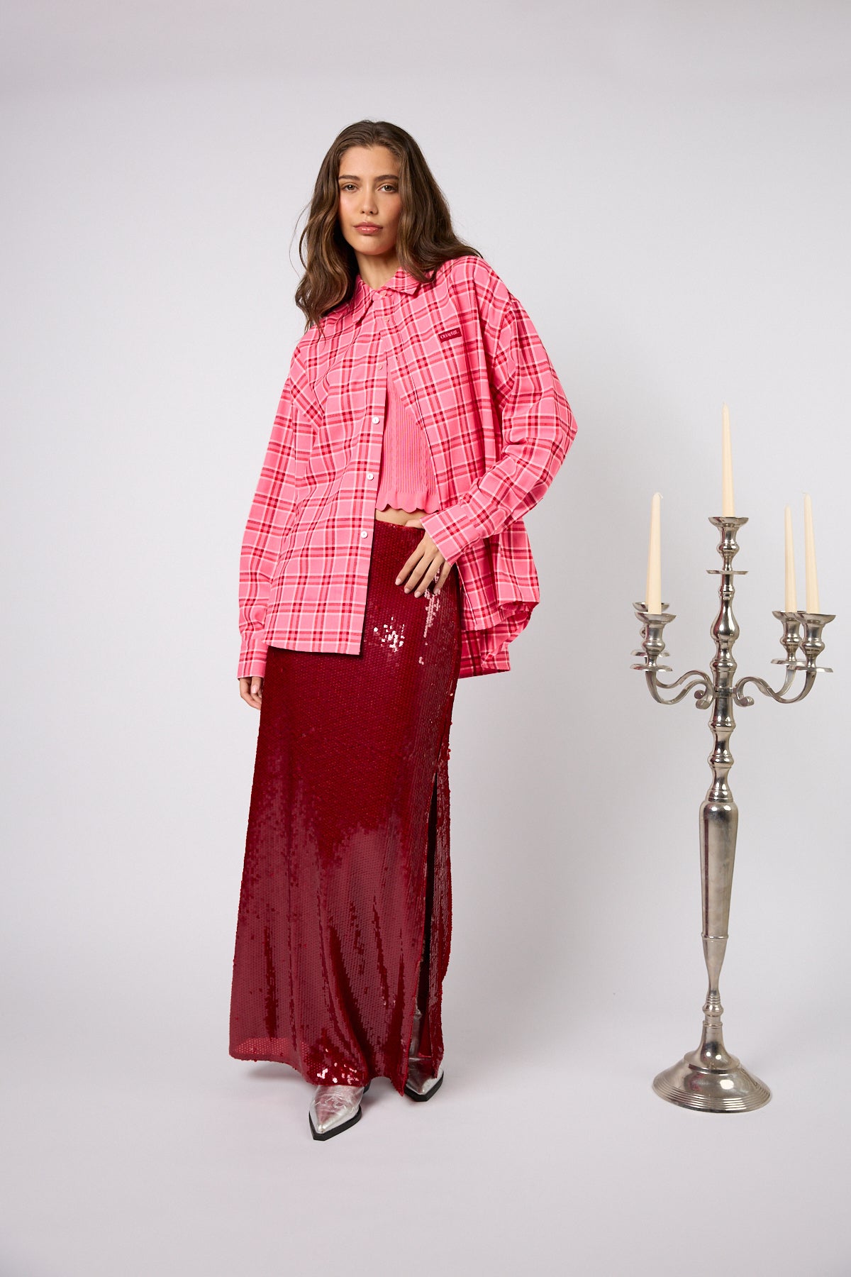 Vivian Shirt Dark Rose