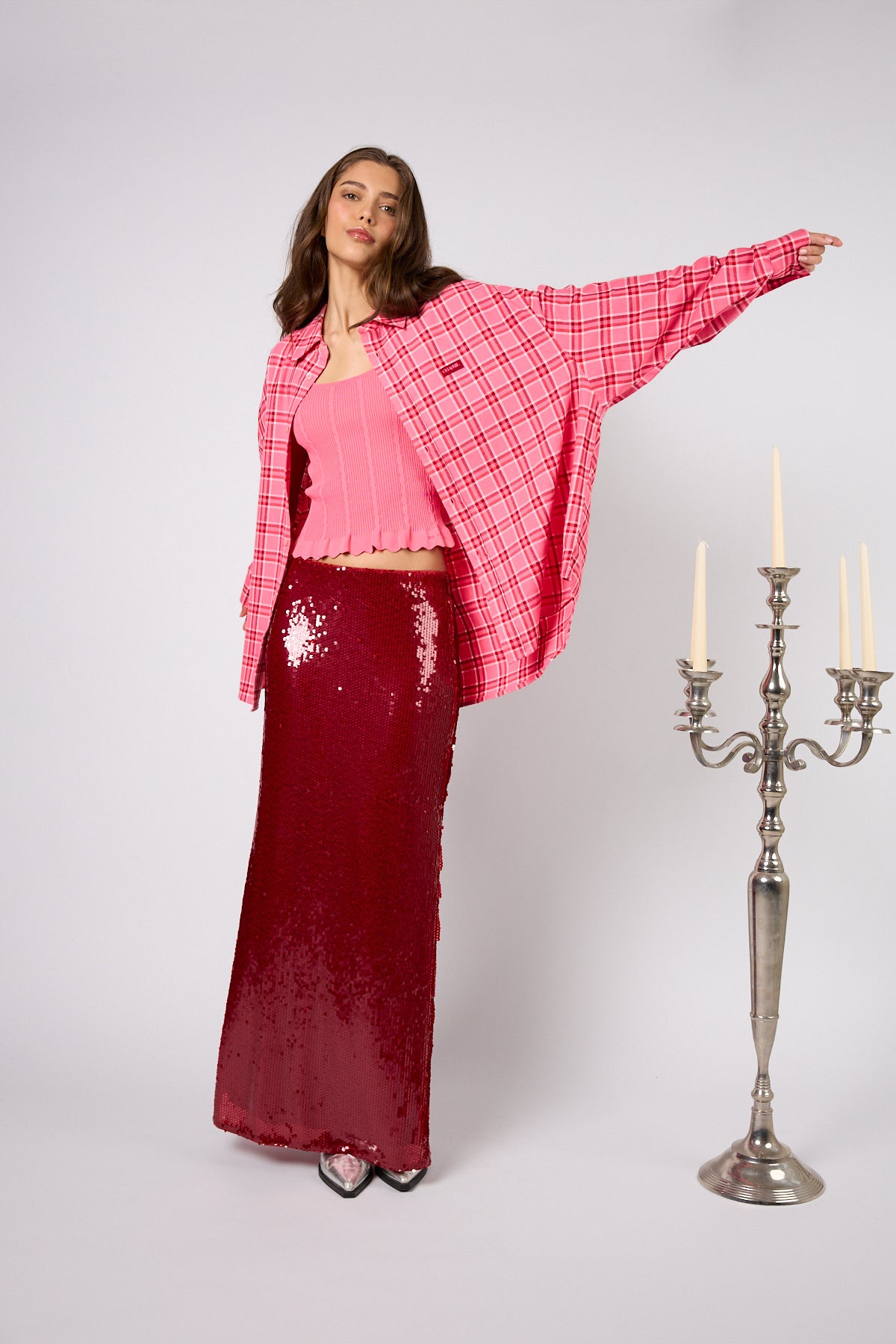 Vivian Shirt Dark Rose