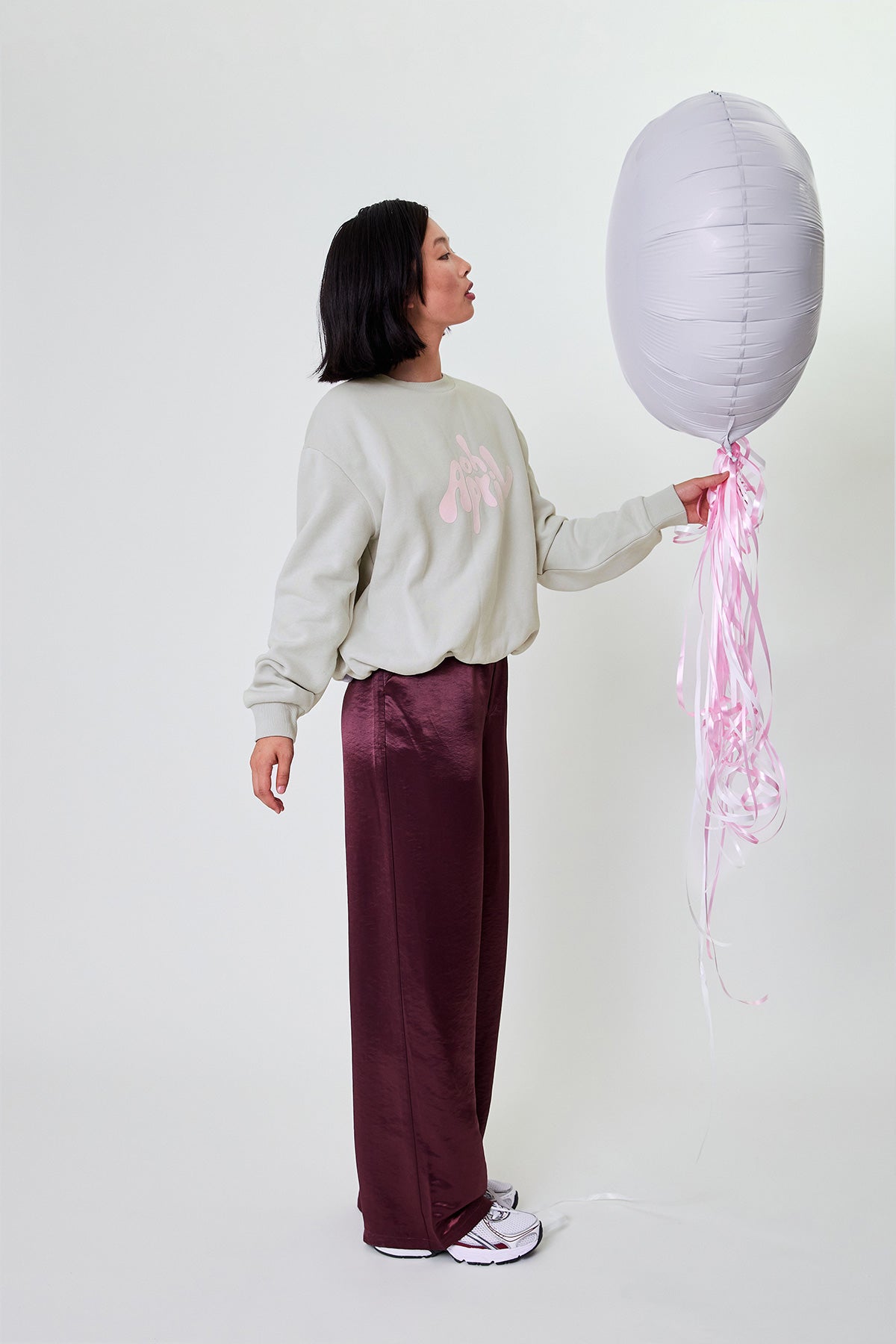 Zafira Balloon Sweatshirt Light Grey