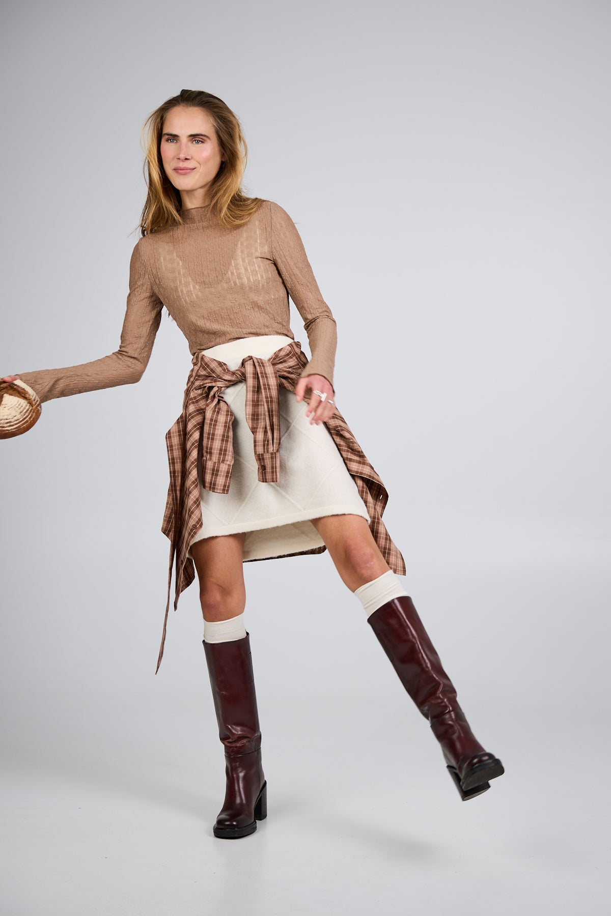 Zahara Lace Longsleeve Almond Mist