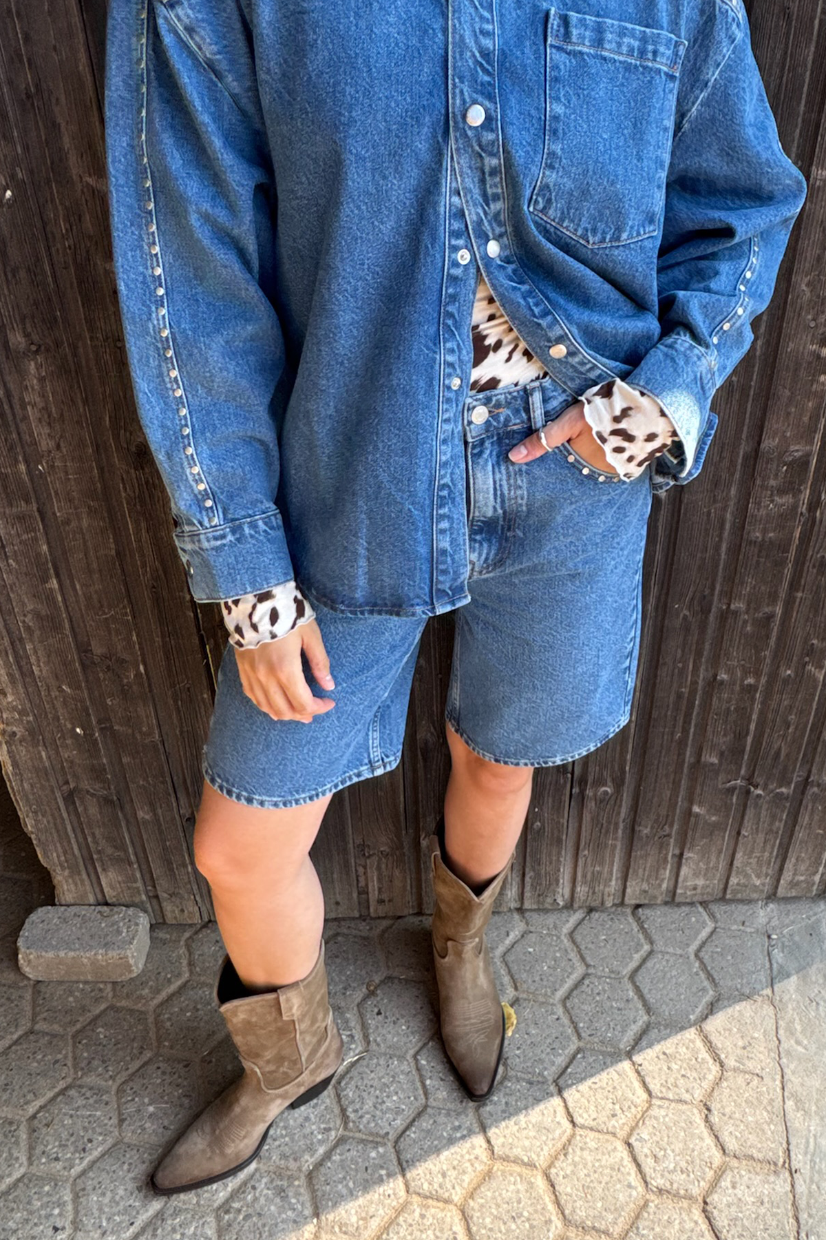 Alva Bermuda Denim Denim Mid Blue
