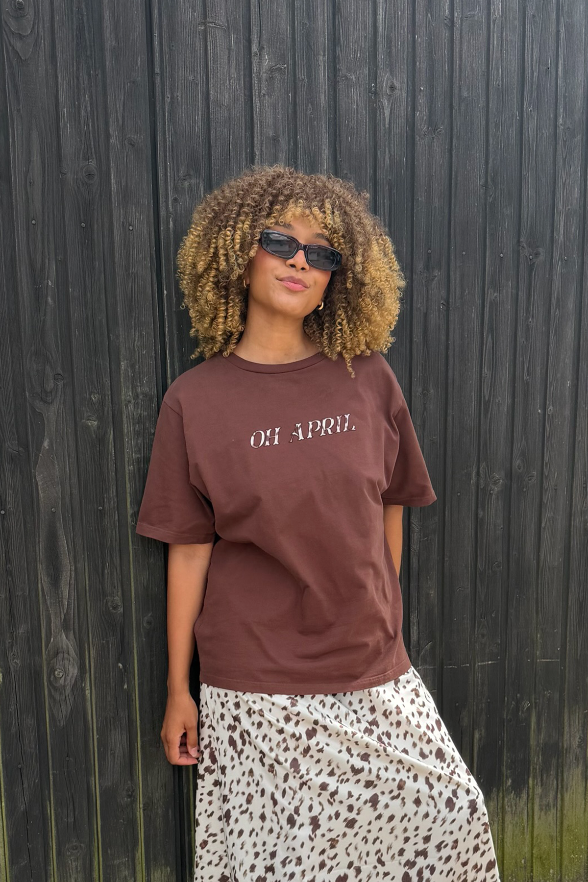 BF T-Shirt Cow Dark Brown