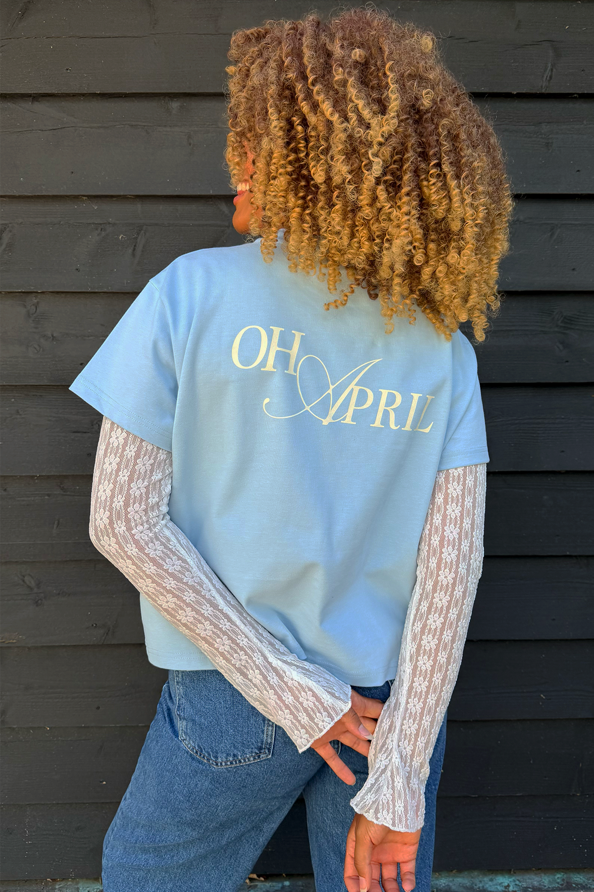 Ella Boxy T-Shirt Oh April Sky Blue