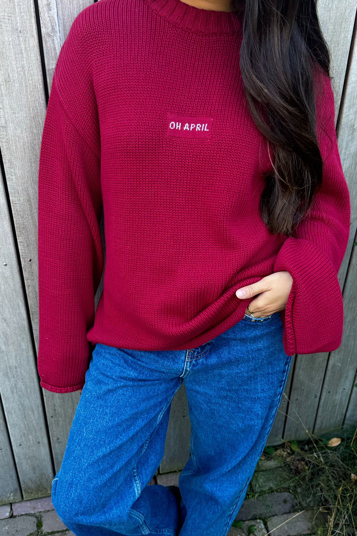 Fitzi Knit Jumper Cherry Red