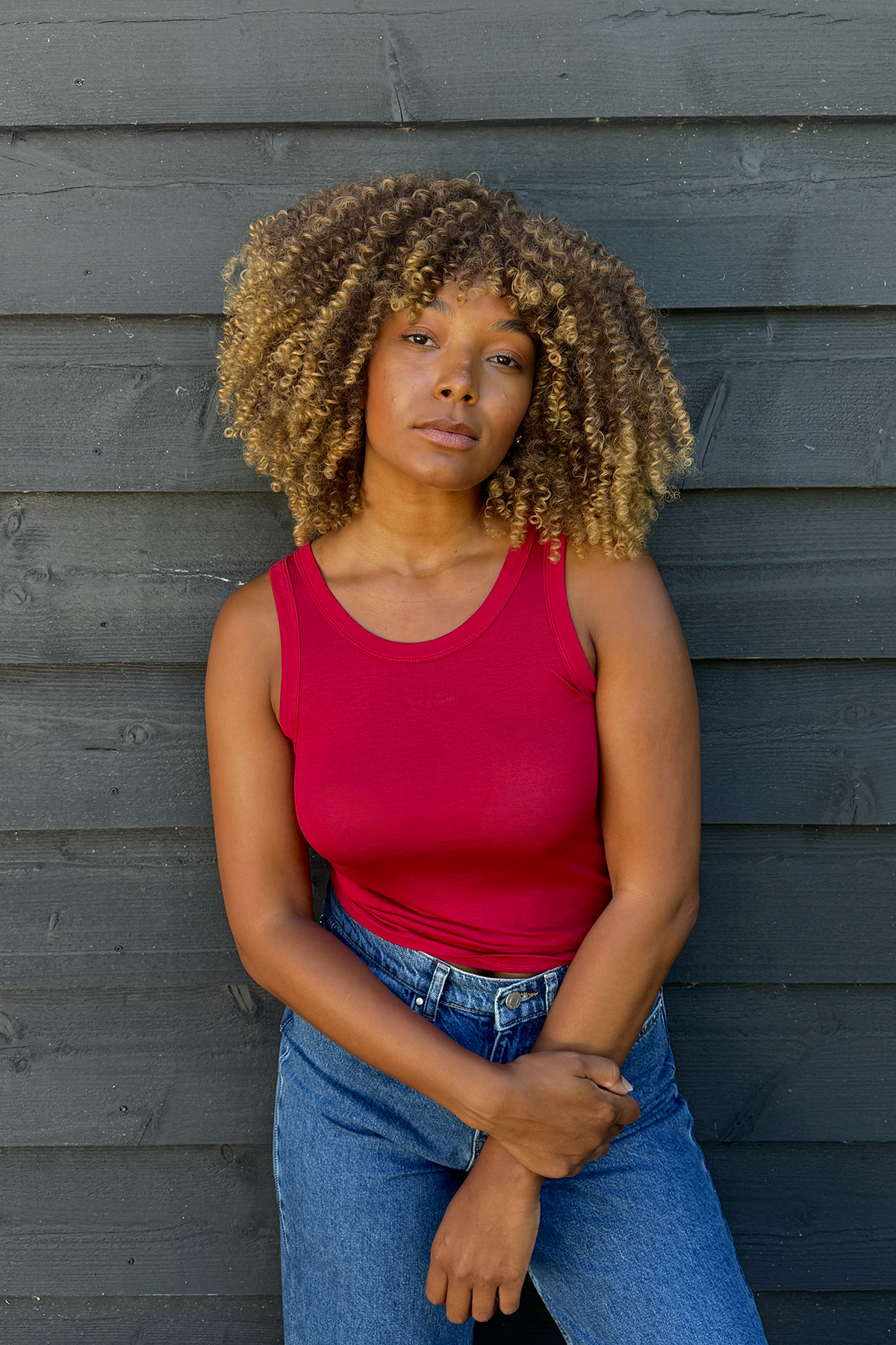 Junie Tank Top Cherry Red