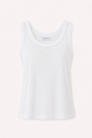 Slim Fit Tanktop aus Modal-Mix – Off White