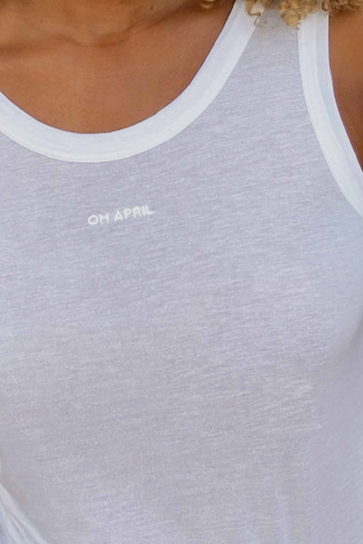 Slim Fit Tanktop aus Modal-Mix – Off White
