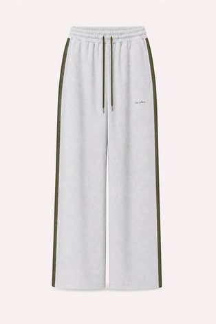 Kael Sweatpants aus Baumwolle mit Kontraststreifen – Grey Melange