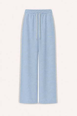 Kael Sweatpants aus Baumwolle mit Kontraststreifen – Sky Blue