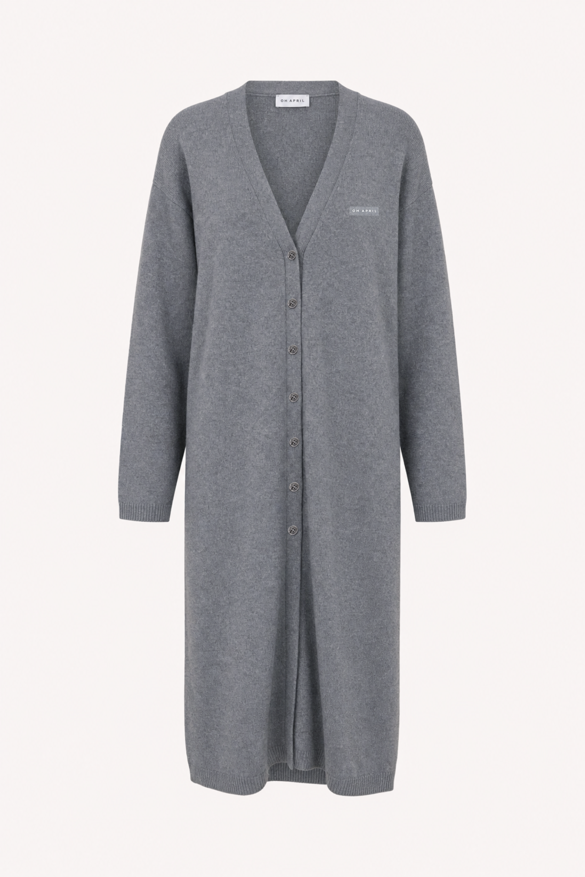 Linnea Long Knit Cardigan Grey Melange