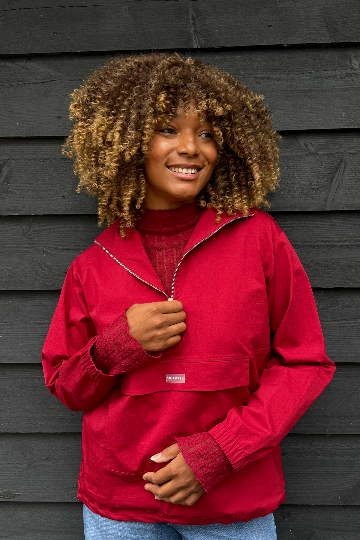 Livia Windbreaker Cherry Red