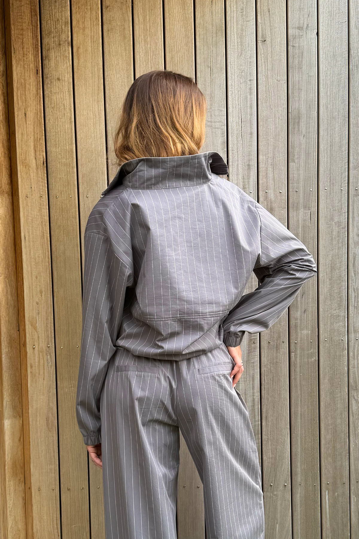 Windbreaker mit Kordelzug – Dark Grey