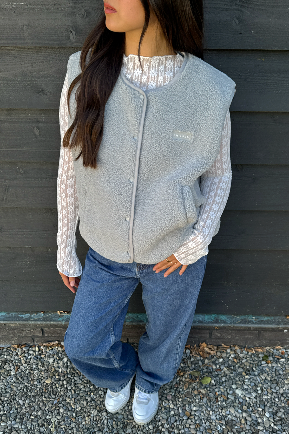 Magnolia Fleece Vest Grey