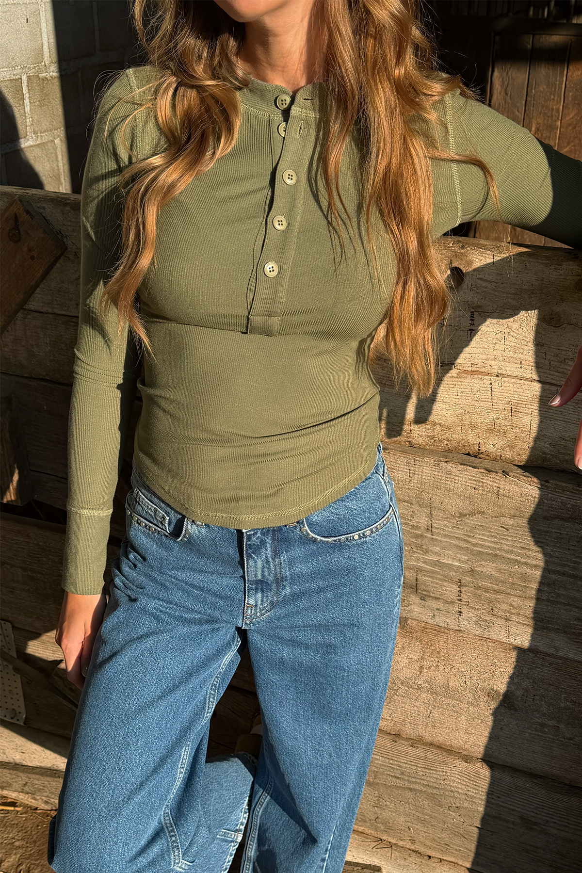 Maris Slim Fit Longsleeve Olive