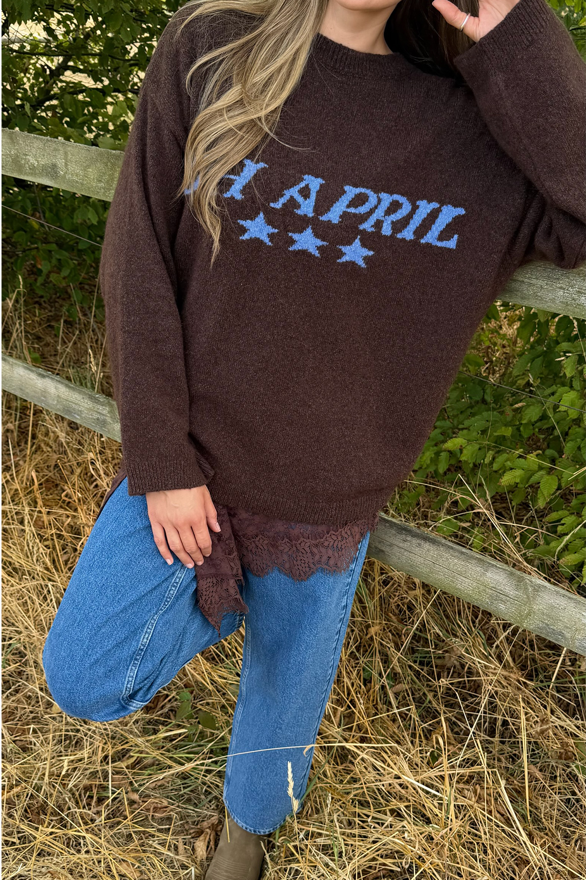 Moani Knit Jumper Dark Brown