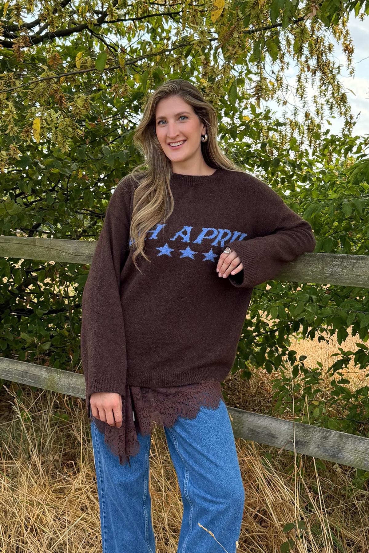 Moani Knit Jumper Dark Brown