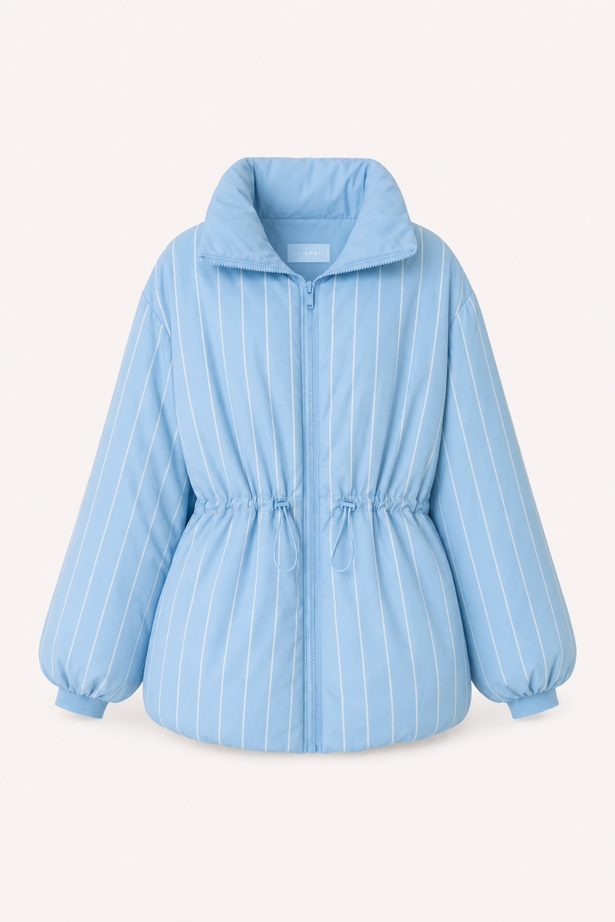 Nancy Puffer Jacket Sky Blue/Sky Blue Stripe