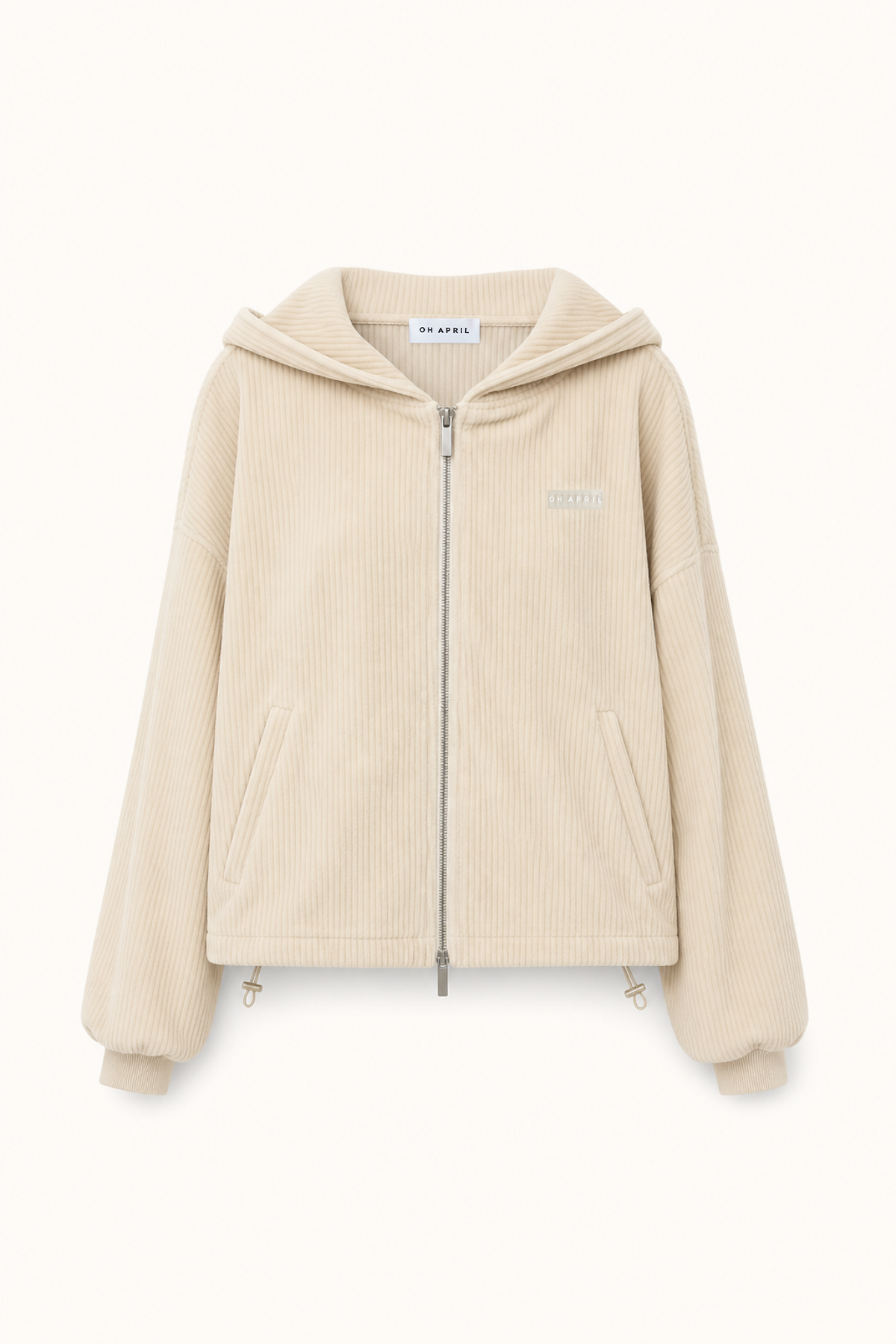 Nea Cord Zipper Jacket Beige