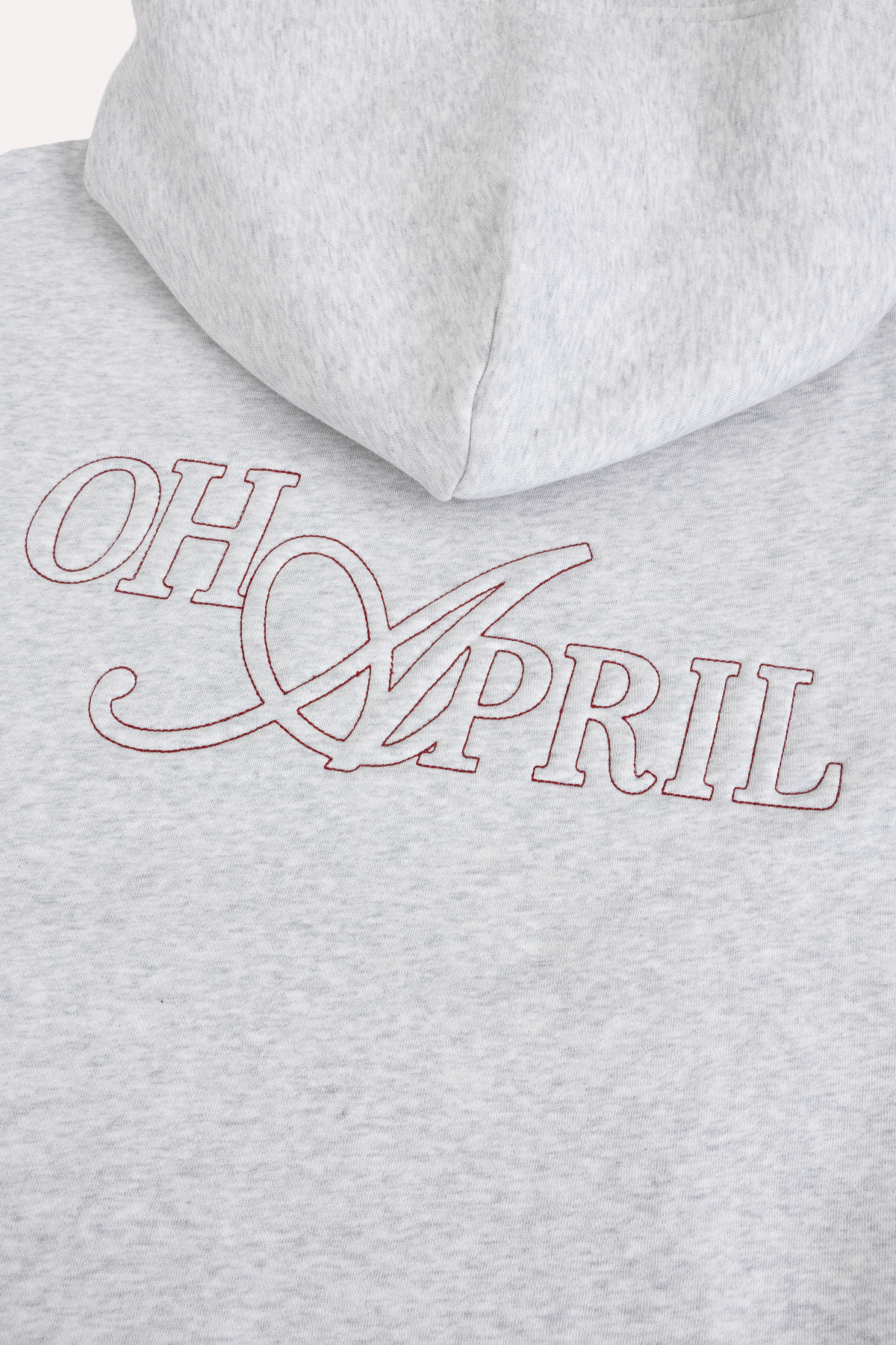 Oversized Hoodie mit OH APRIL Stickerei – Grey Melange