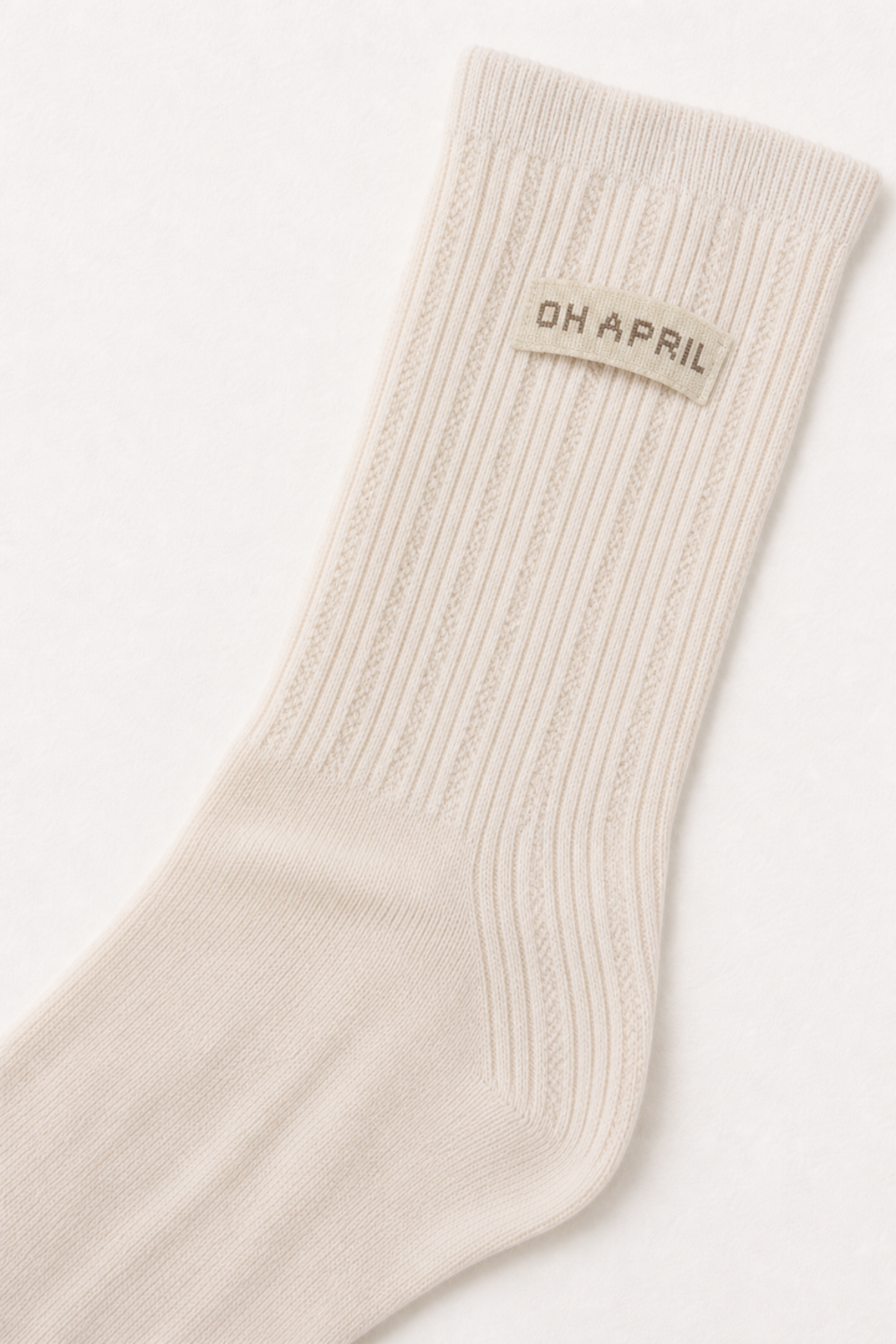 Vea Cable Knit Sock Off White