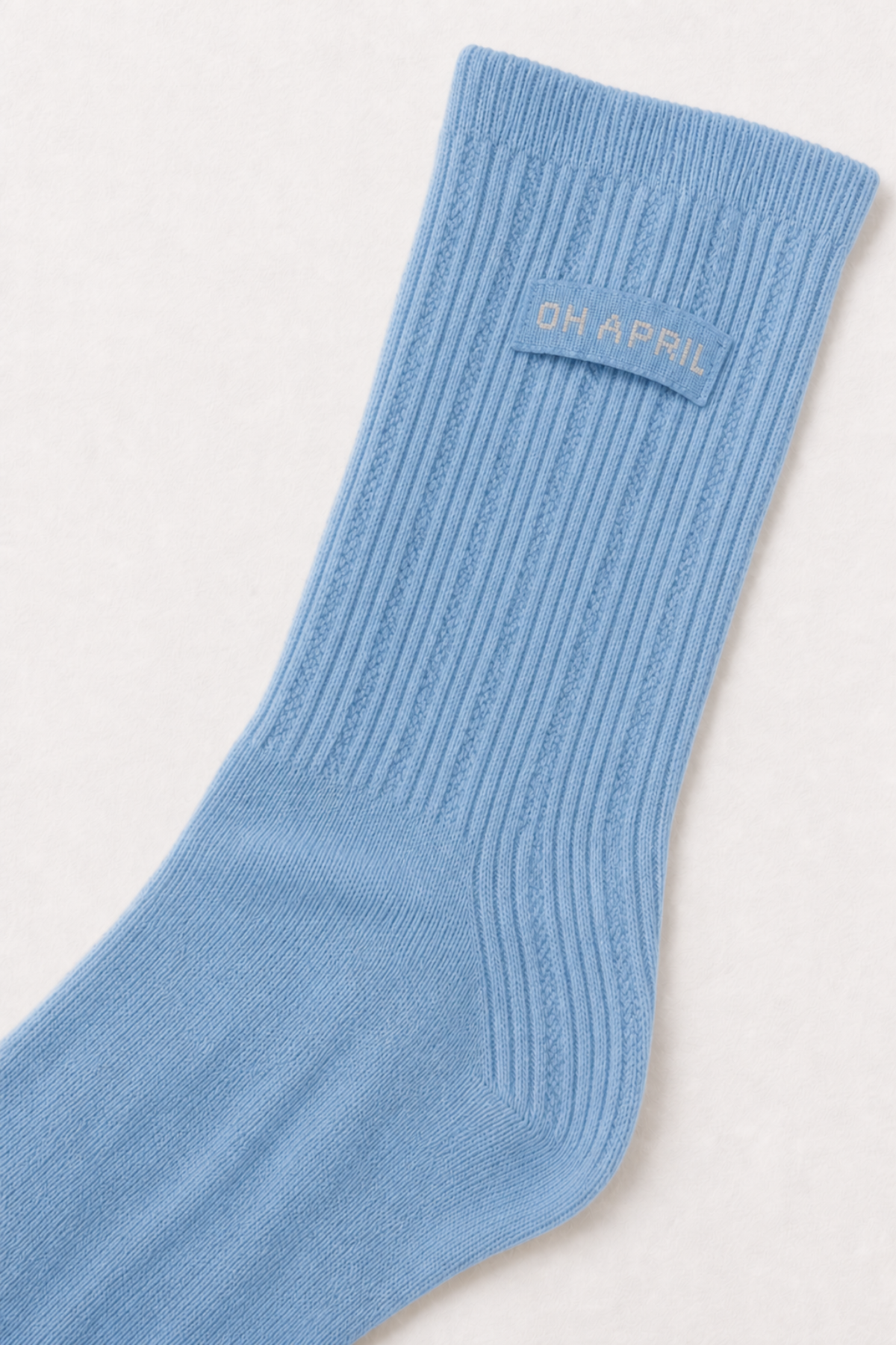 Vea Cable Knit Sock Sky Blue